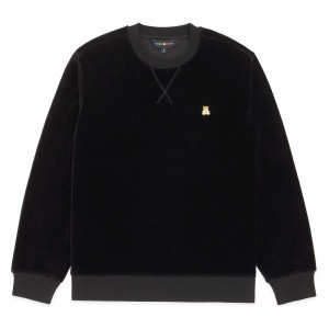 Black Teddy Fresh Velour Rib Crewneck | 1490AKCGX