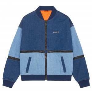 Blue Teddy Fresh Reversible Zip Off Denim Jacket | 6824VUBFD