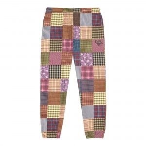 Brown Teddy Fresh Quilt Print Sweatpants | 1402ORSFH