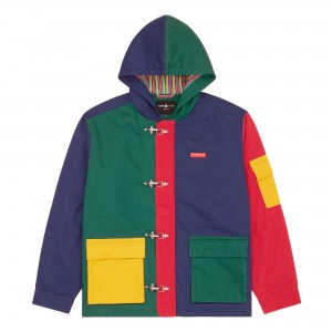 Multi Teddy Fresh Fireman Style Toggle Clasp Chore Jacket | 3529XSKBV