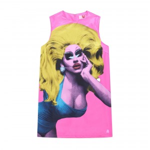 Pink Teddy Fresh TF x Trixie Portrait Satin A-Line Dress | 0285DQPTM