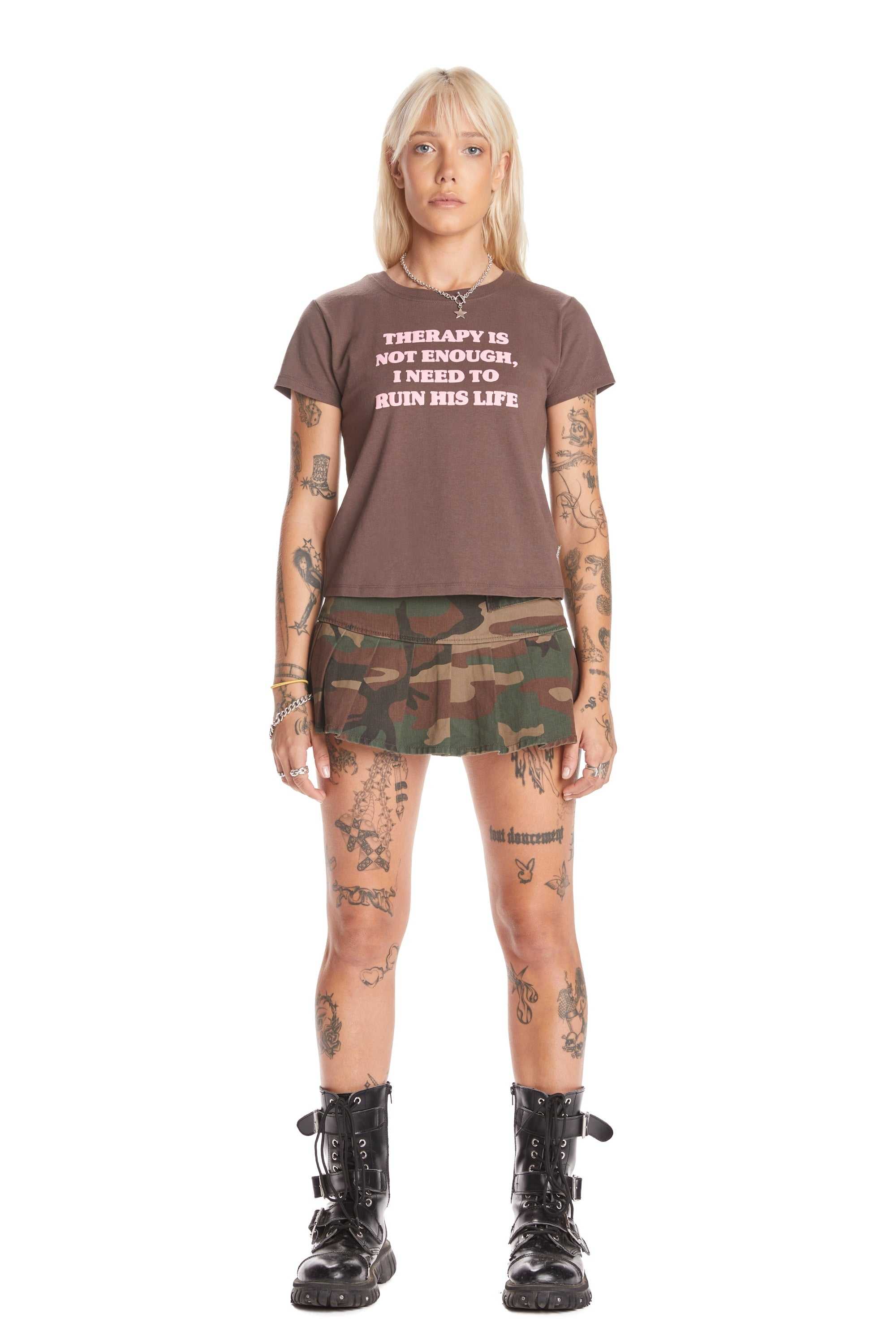 Army Teddy Fresh Bear Buckle Mini Skirt | 9016MEKFT