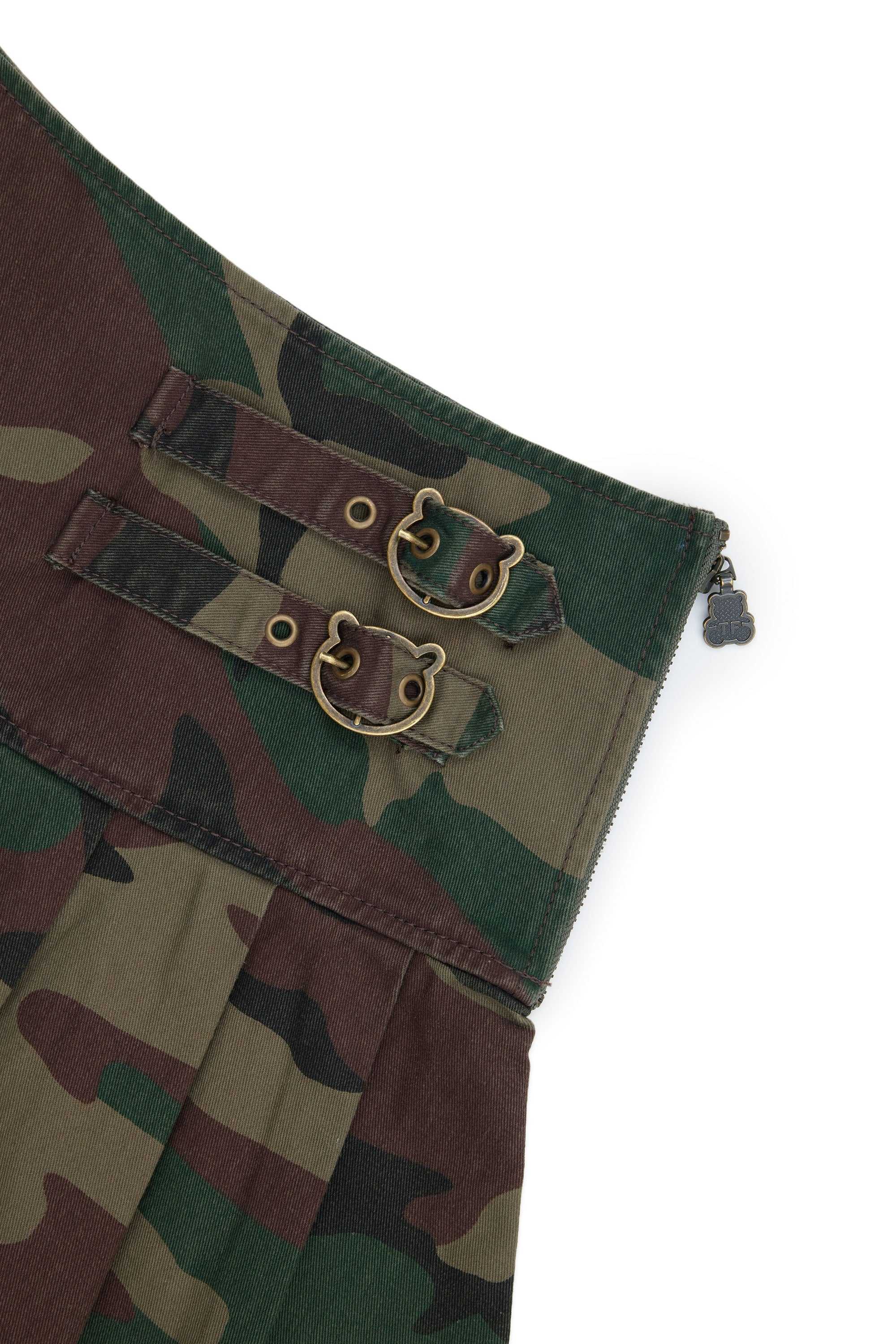 Army Teddy Fresh Bear Buckle Mini Skirt | 9016MEKFT