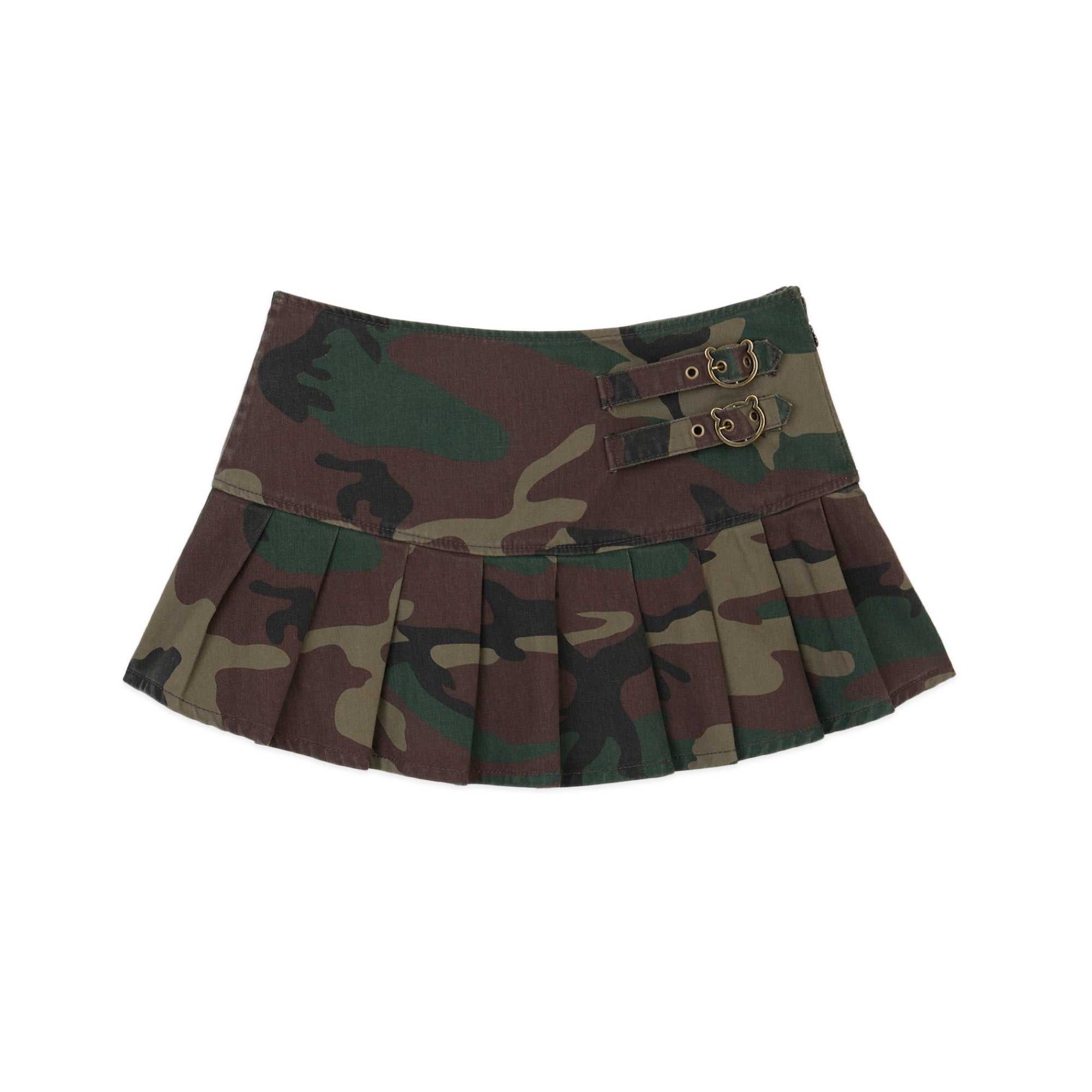 Army Teddy Fresh Bear Buckle Mini Skirt | 9016MEKFT