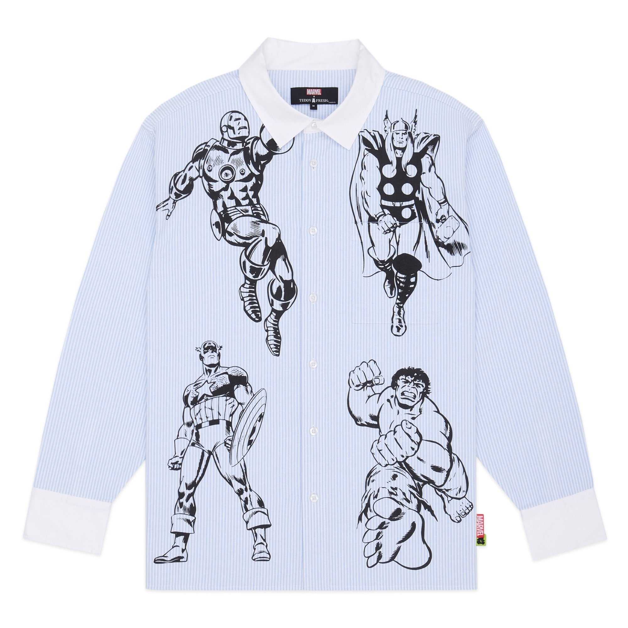 Baby Blue Teddy Fresh TF x Marvel Button Up | 7805LJYEZ