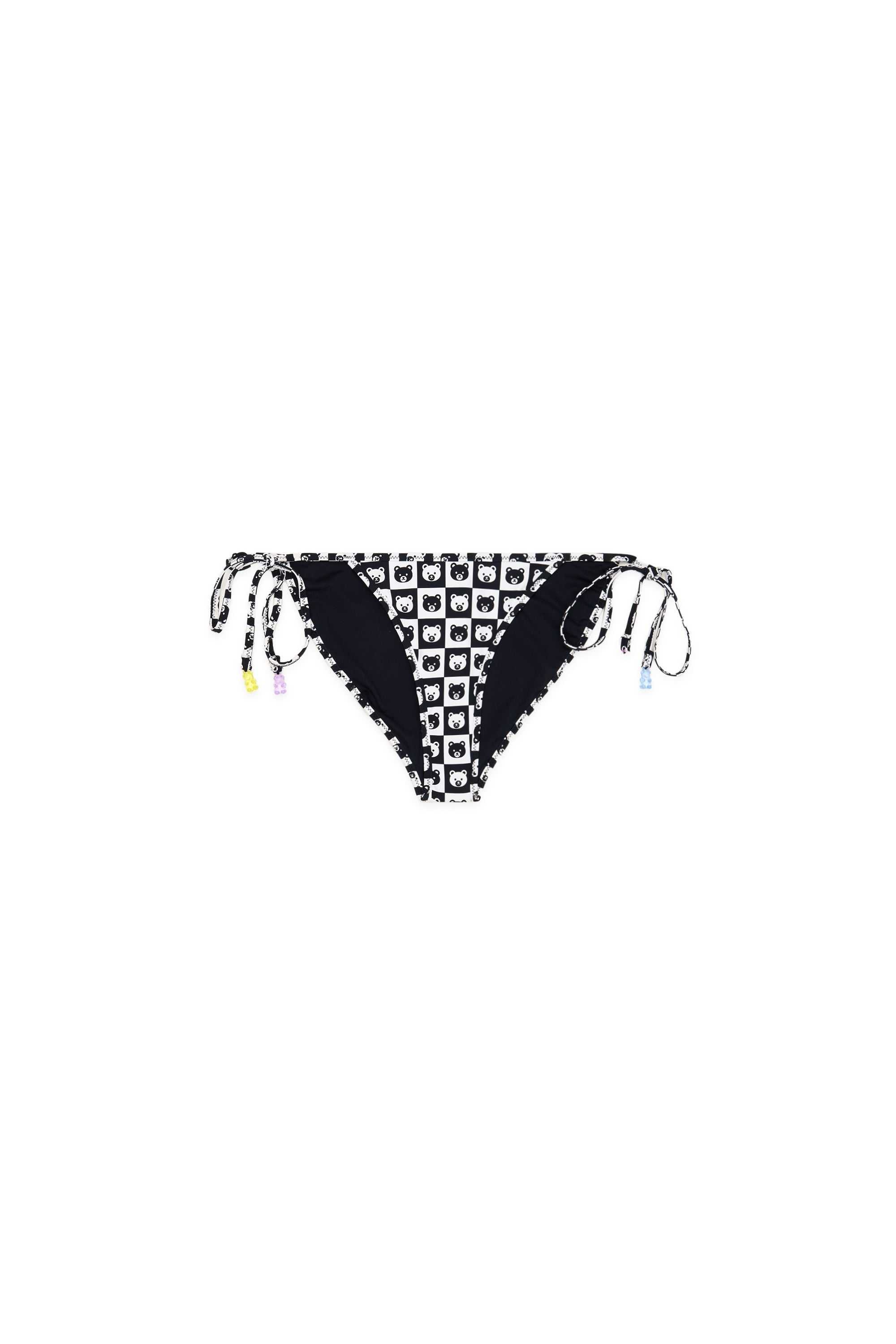 Black Multi Teddy Fresh Bear Check Bikini Bottoms | 7261GTZND