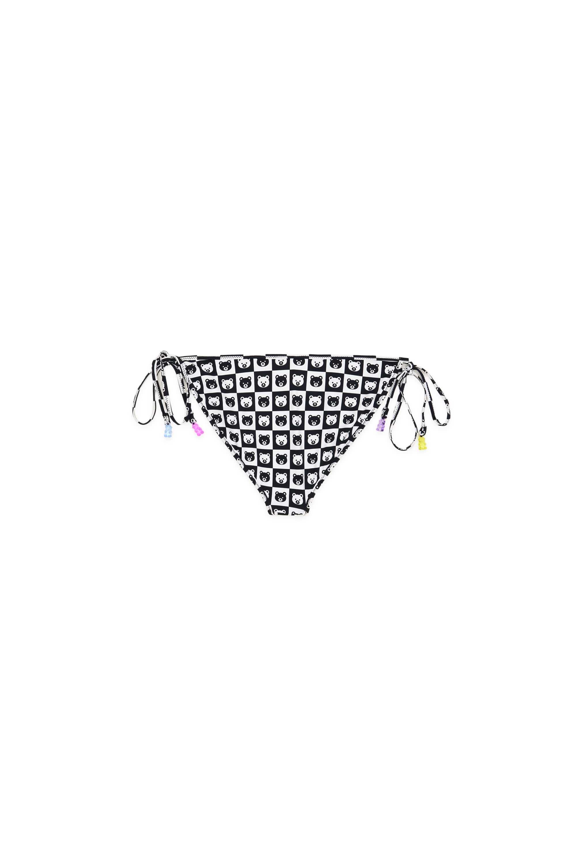 Black Multi Teddy Fresh Bear Check Bikini Bottoms | 7261GTZND