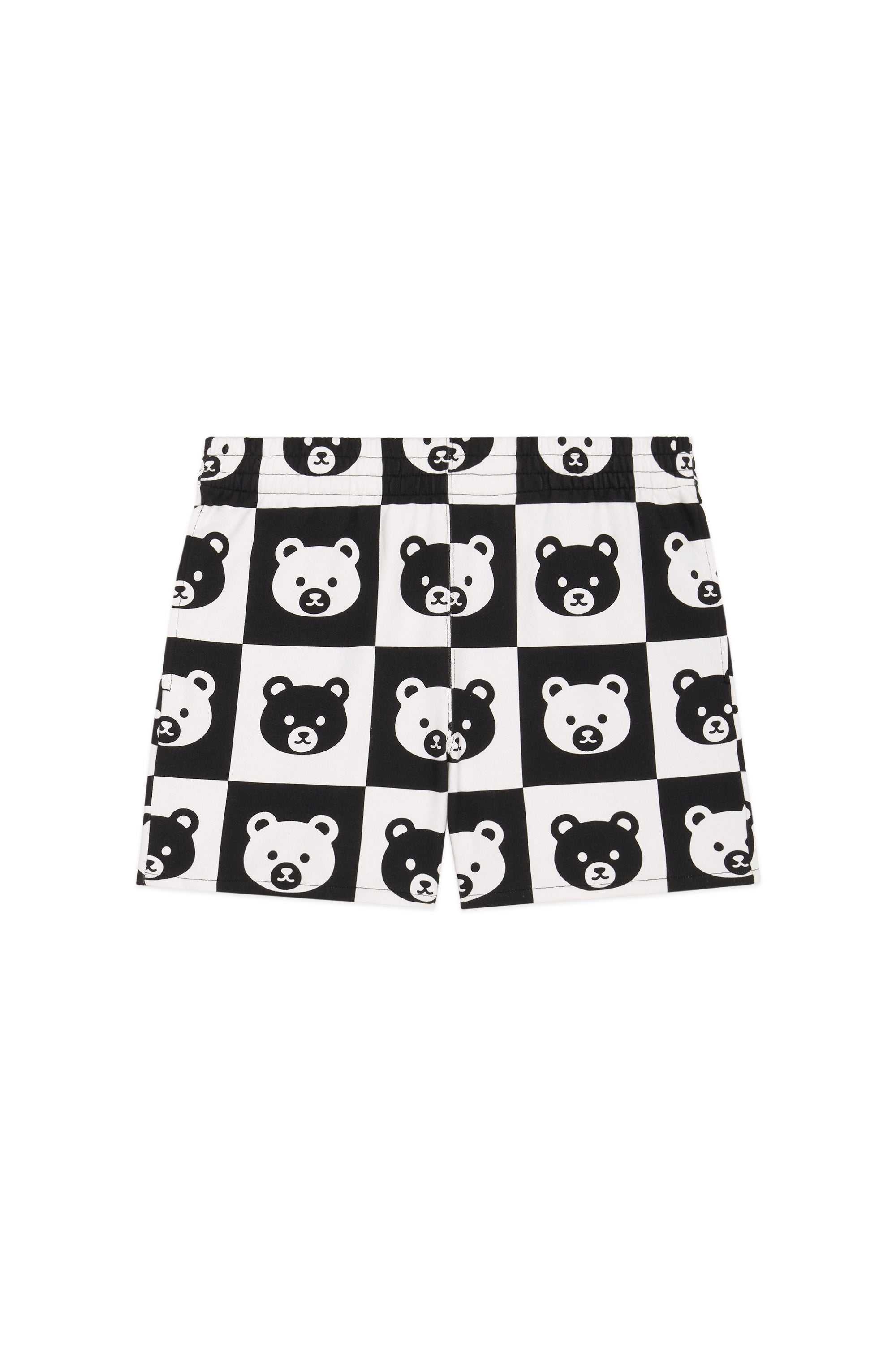 Black Multi Teddy Fresh Bear Check Shorts | 6153STFHO