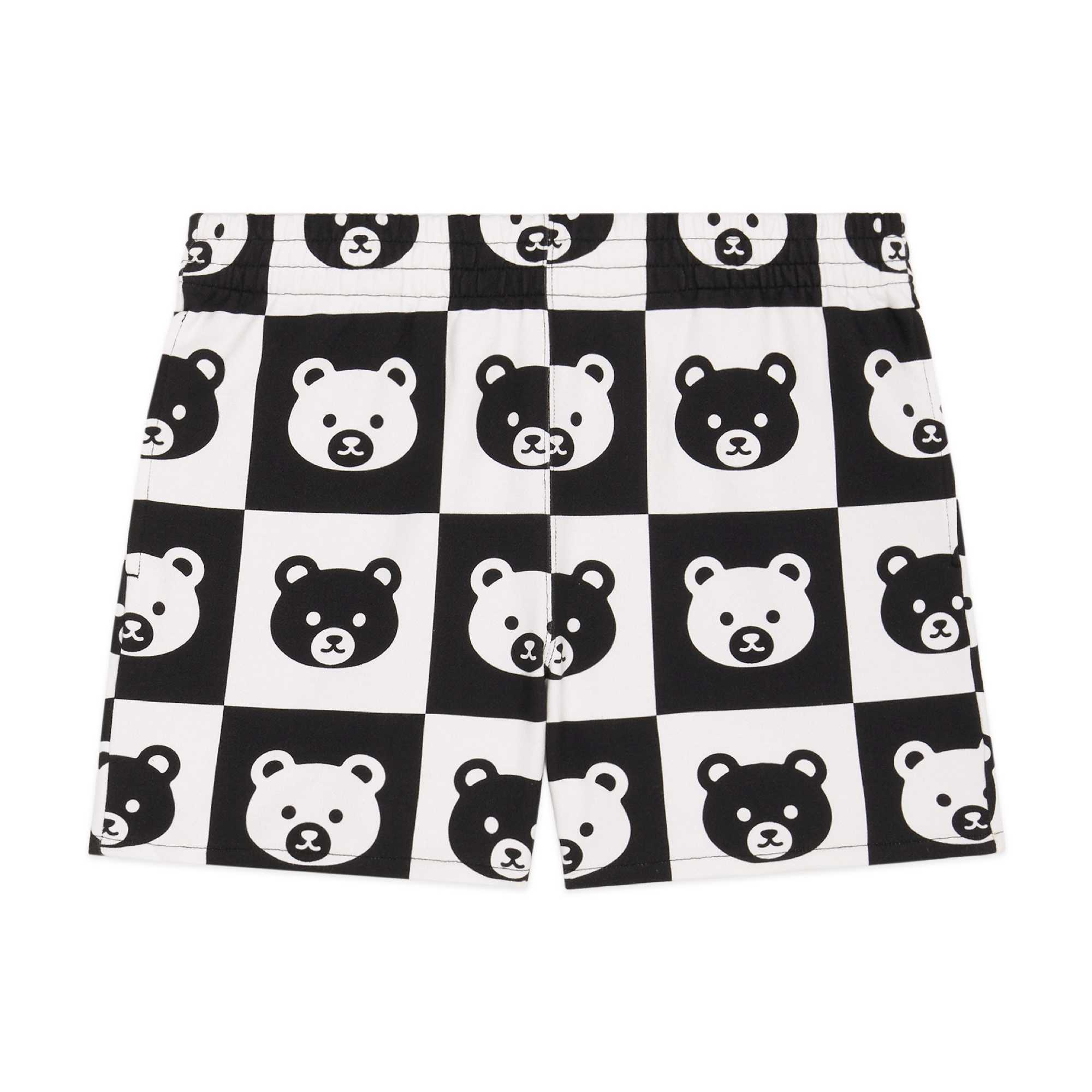 Black Multi Teddy Fresh Bear Check Shorts | 6153STFHO