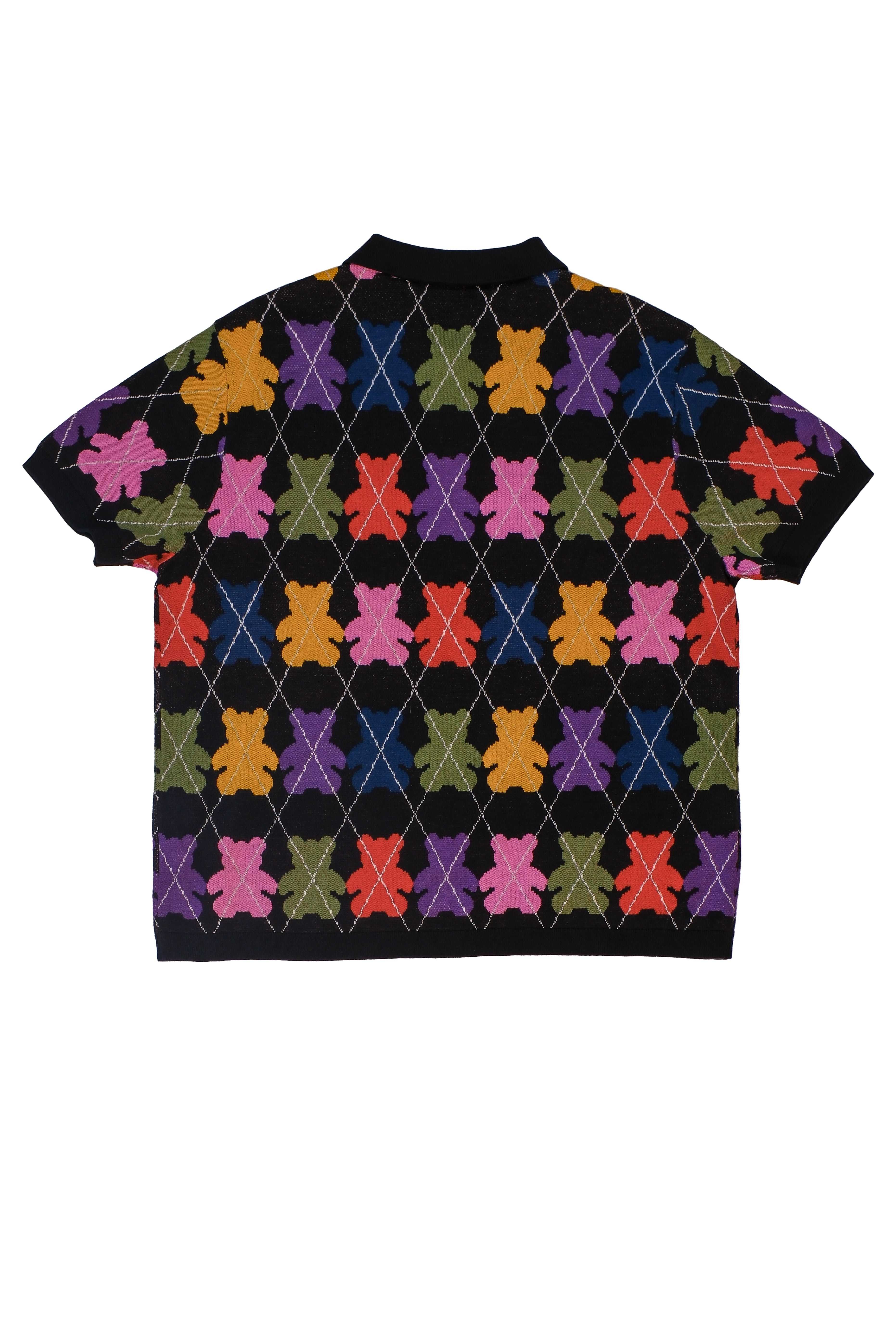 Black Multi Teddy Fresh Beargyle Knit Polo | 4651JCZMH