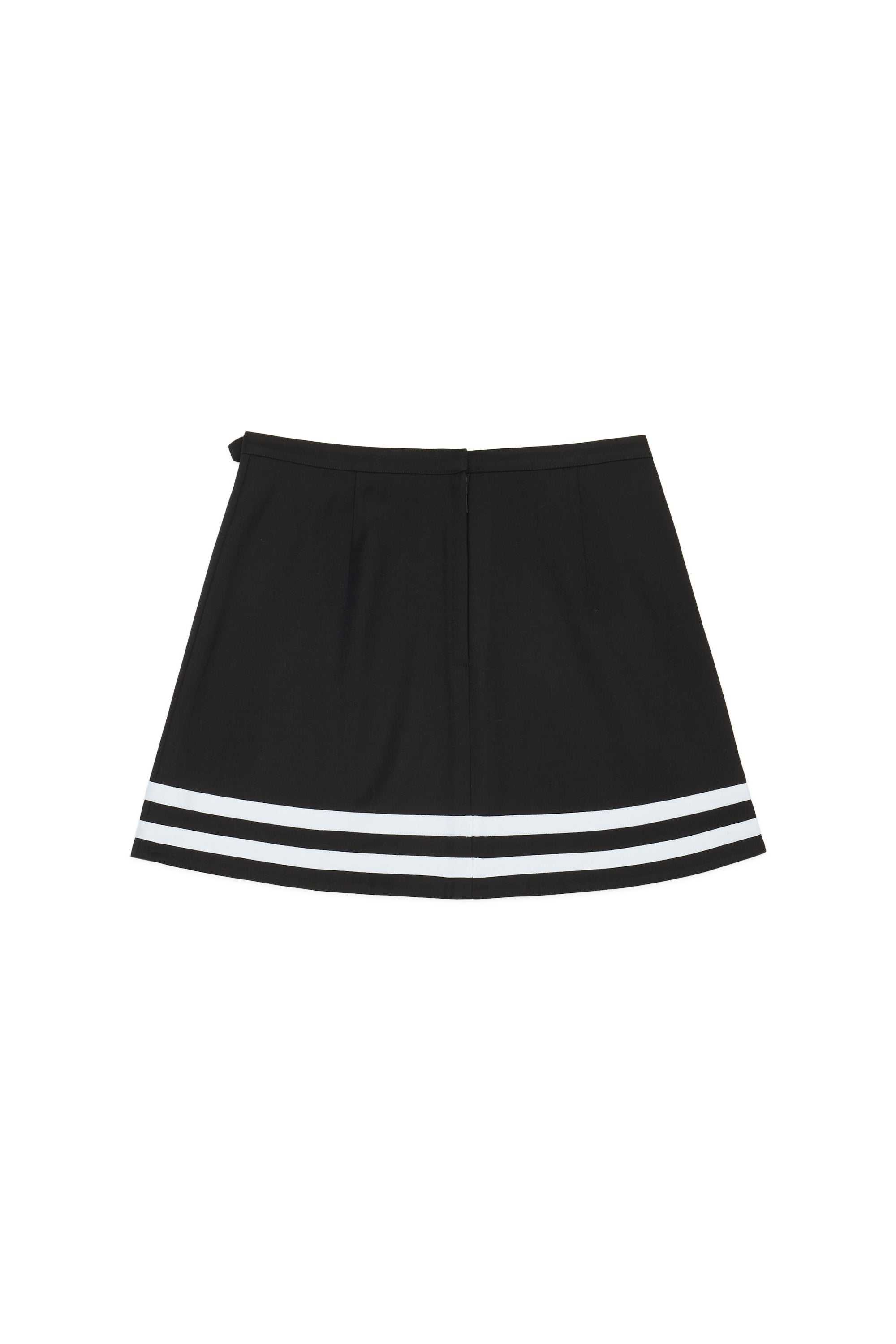 Black Teddy Fresh Bear Buckle Cheer Skirt | 3246BQUPK