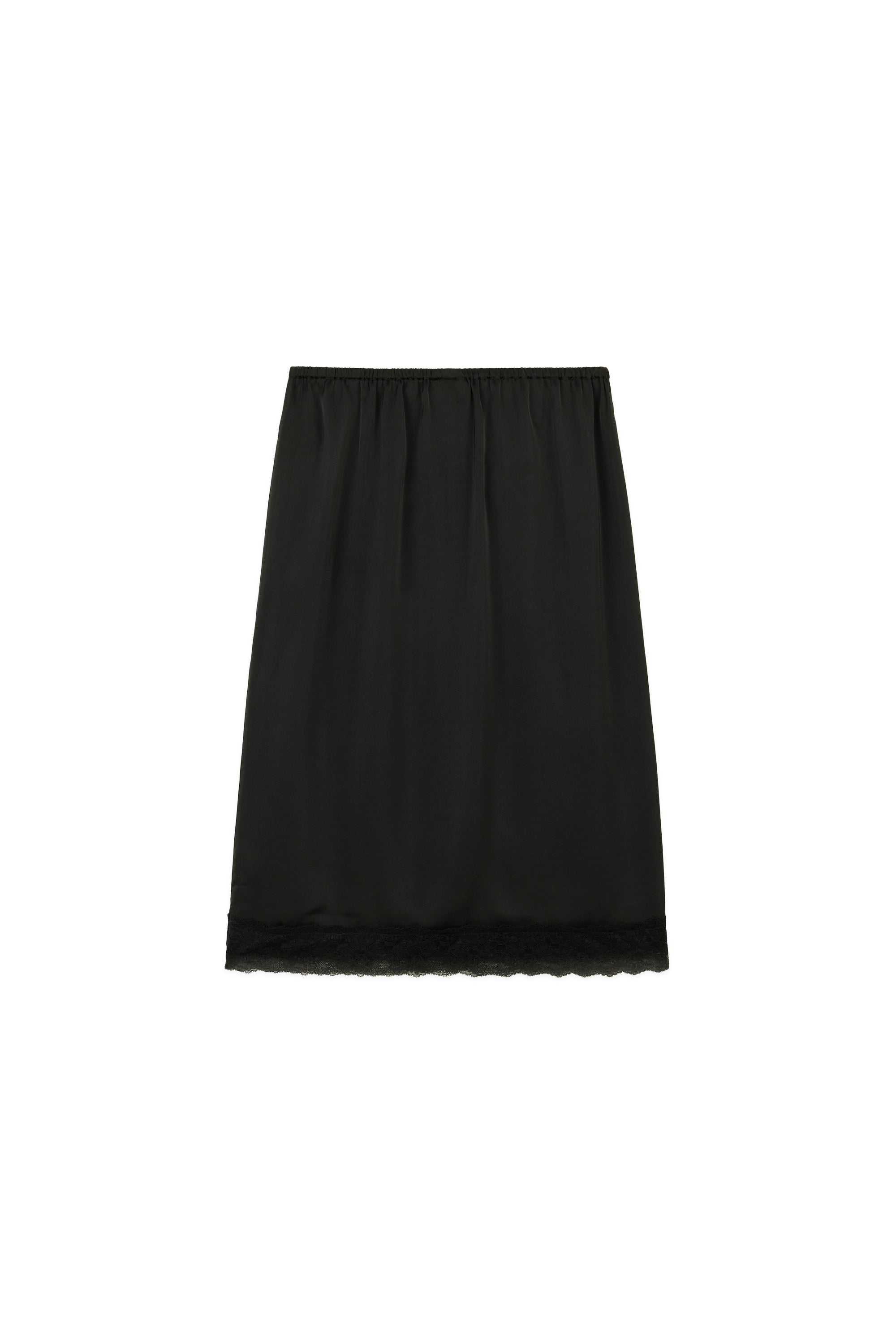 Black Teddy Fresh Bear Lace Satin Skirt | 7589MAXGC