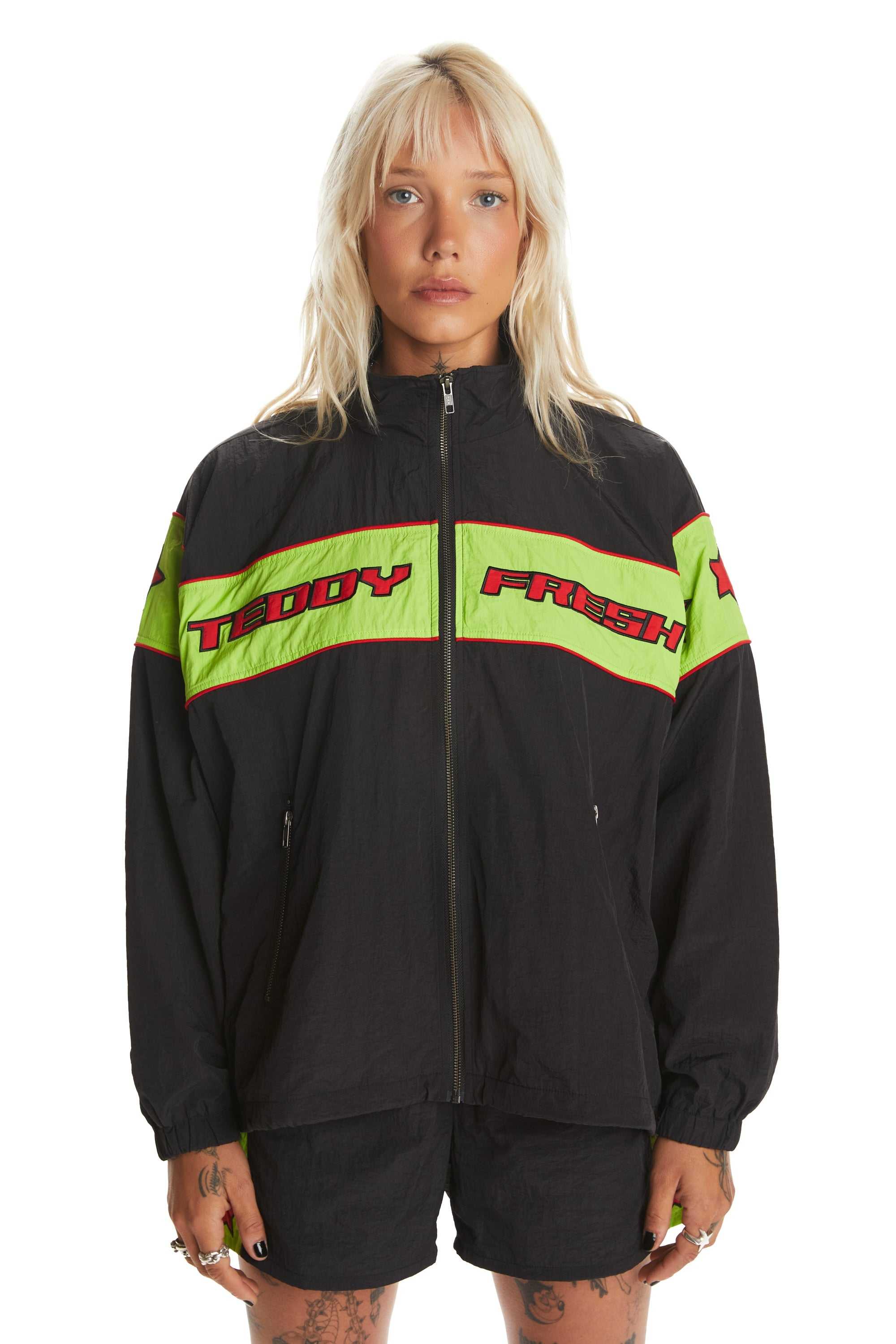 Black Teddy Fresh Boardwalk Windbreaker | 9086KORTV