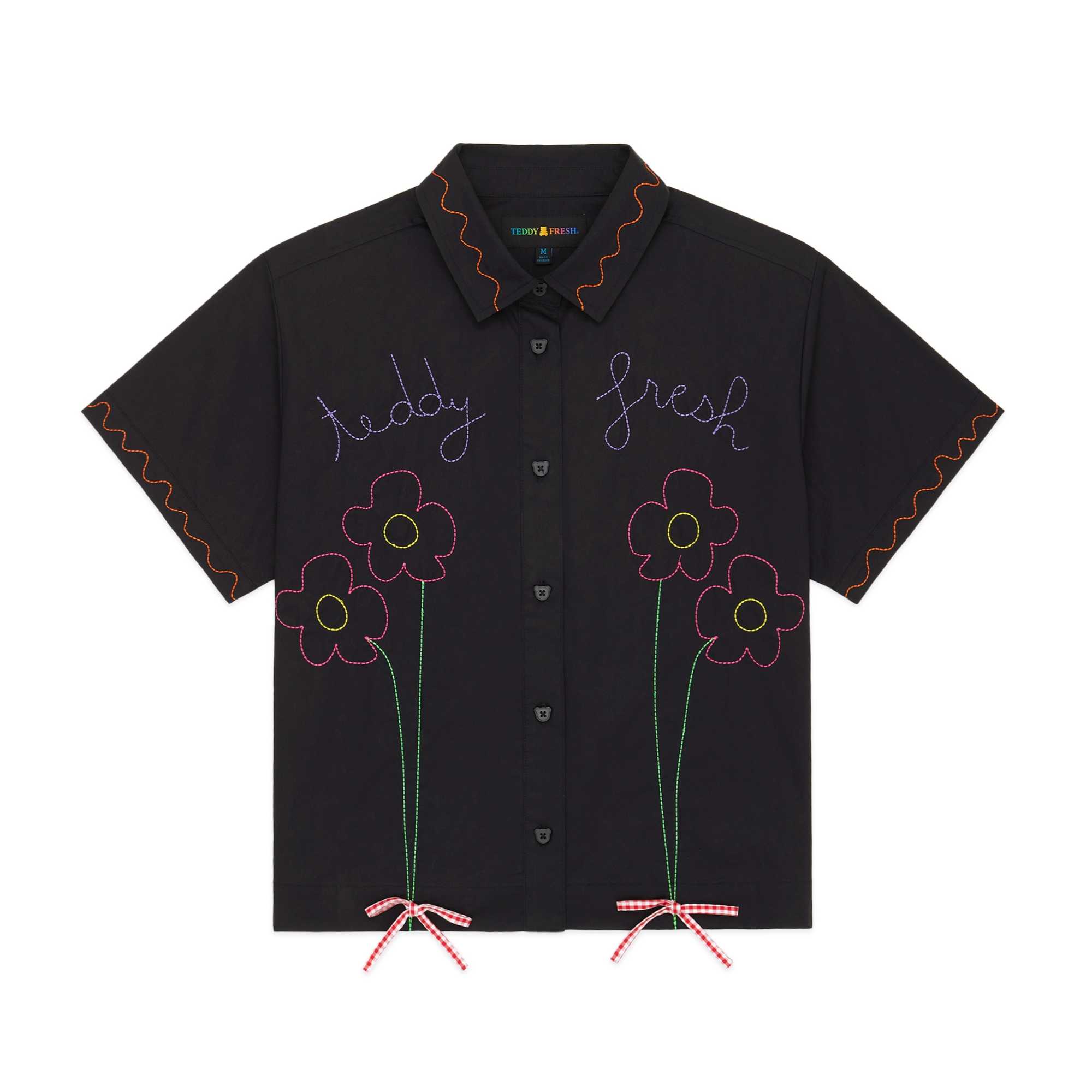 Black Teddy Fresh Bouquet Shirt | 7546BLKIJ