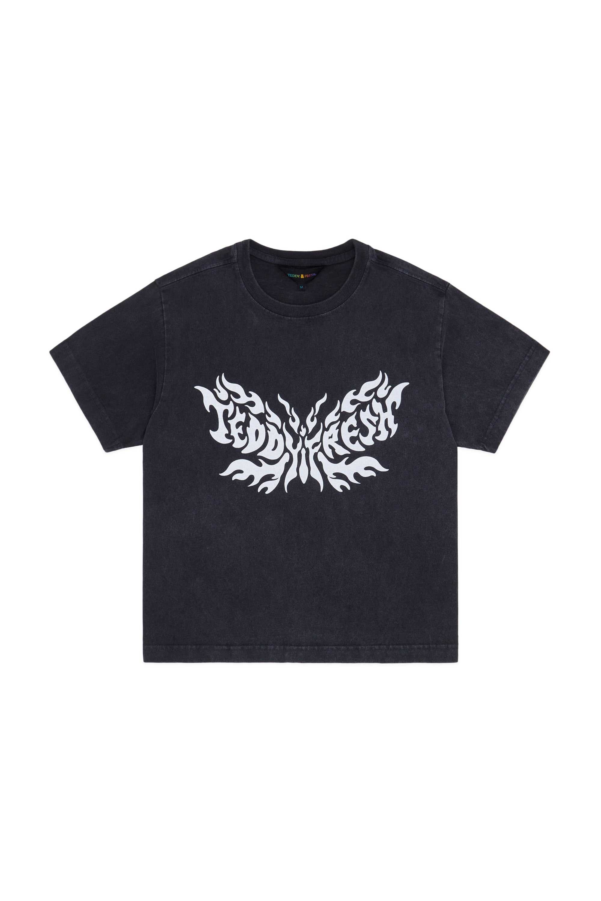 Black Teddy Fresh Butterfly Flames Tee | 1275PSGMX