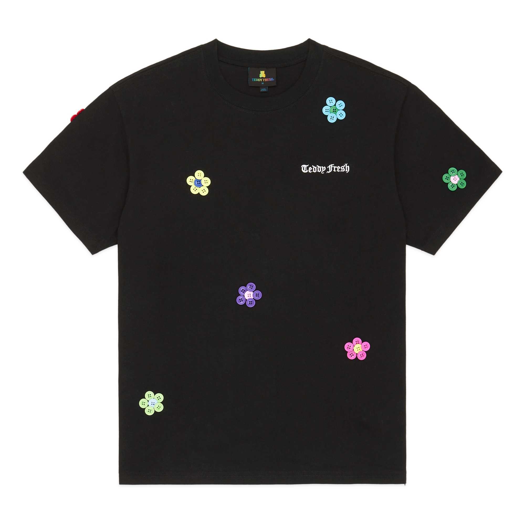 Black Teddy Fresh Button Flowers Tee | 2830SETHD