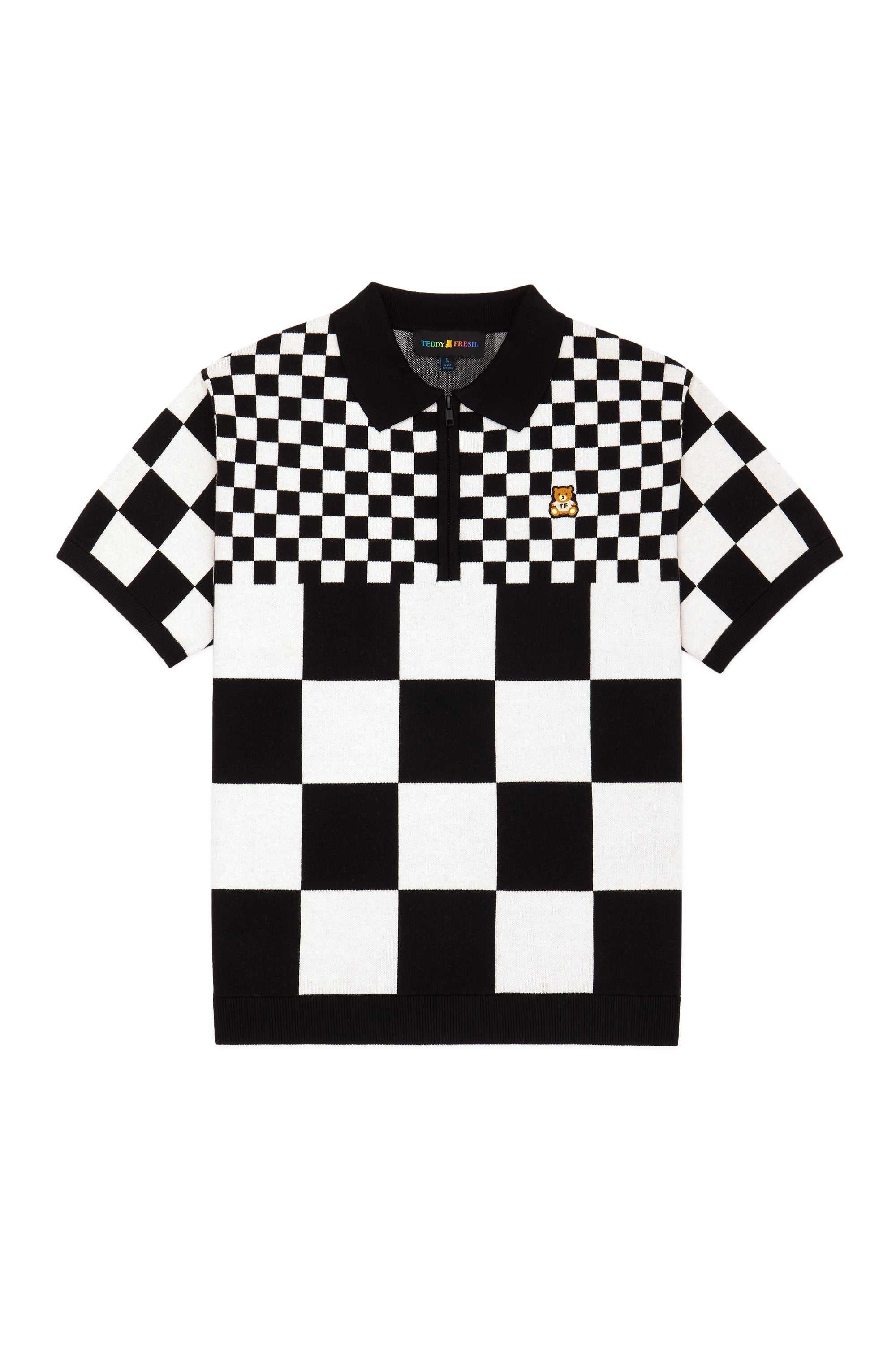 Black Teddy Fresh Check Clash Sweater | 3812OYXRI