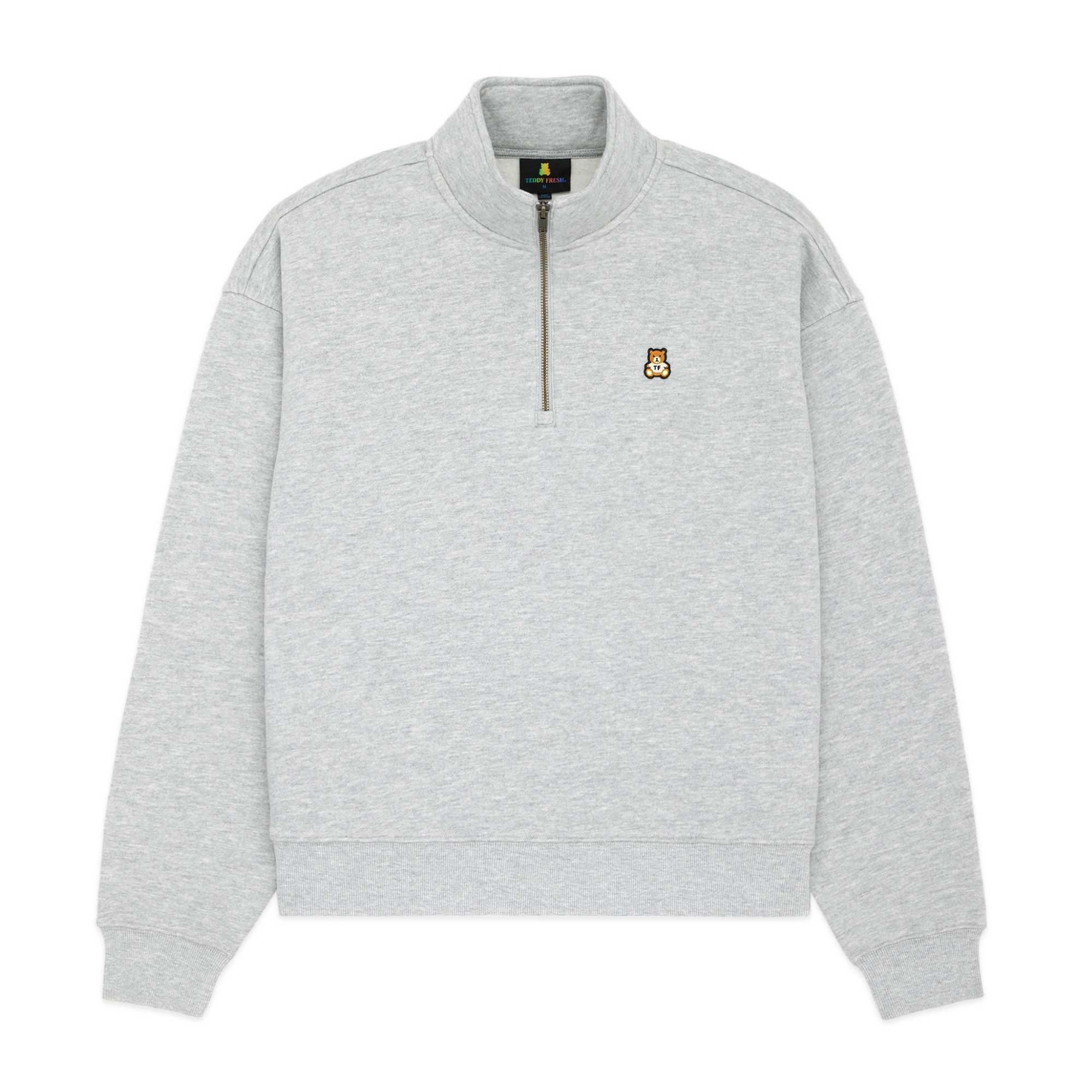 Black Teddy Fresh Classic Funnel Neck Zip Sweatshirt | 0162EGFTK