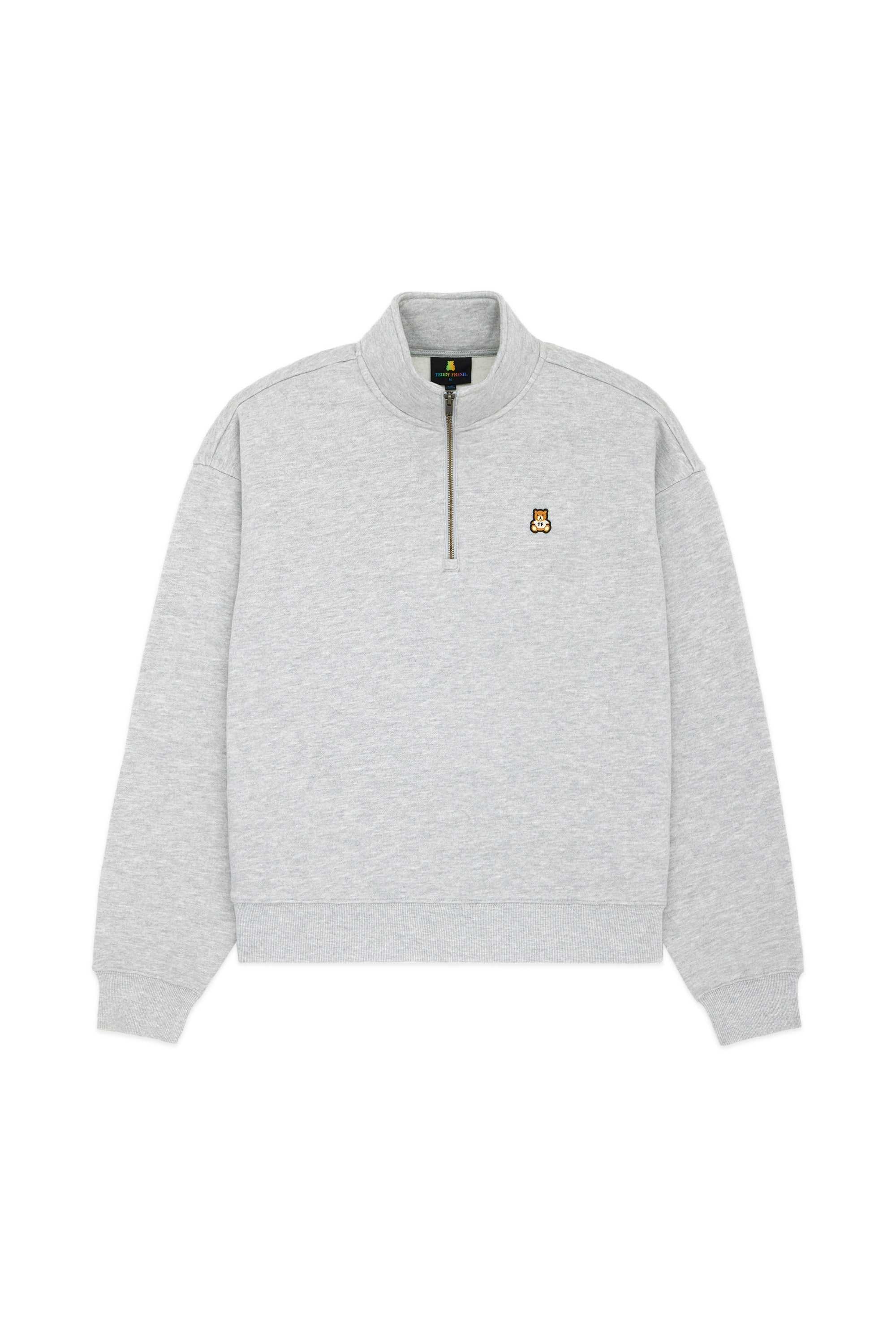 Black Teddy Fresh Classic Funnel Neck Zip Sweatshirt | 0162EGFTK