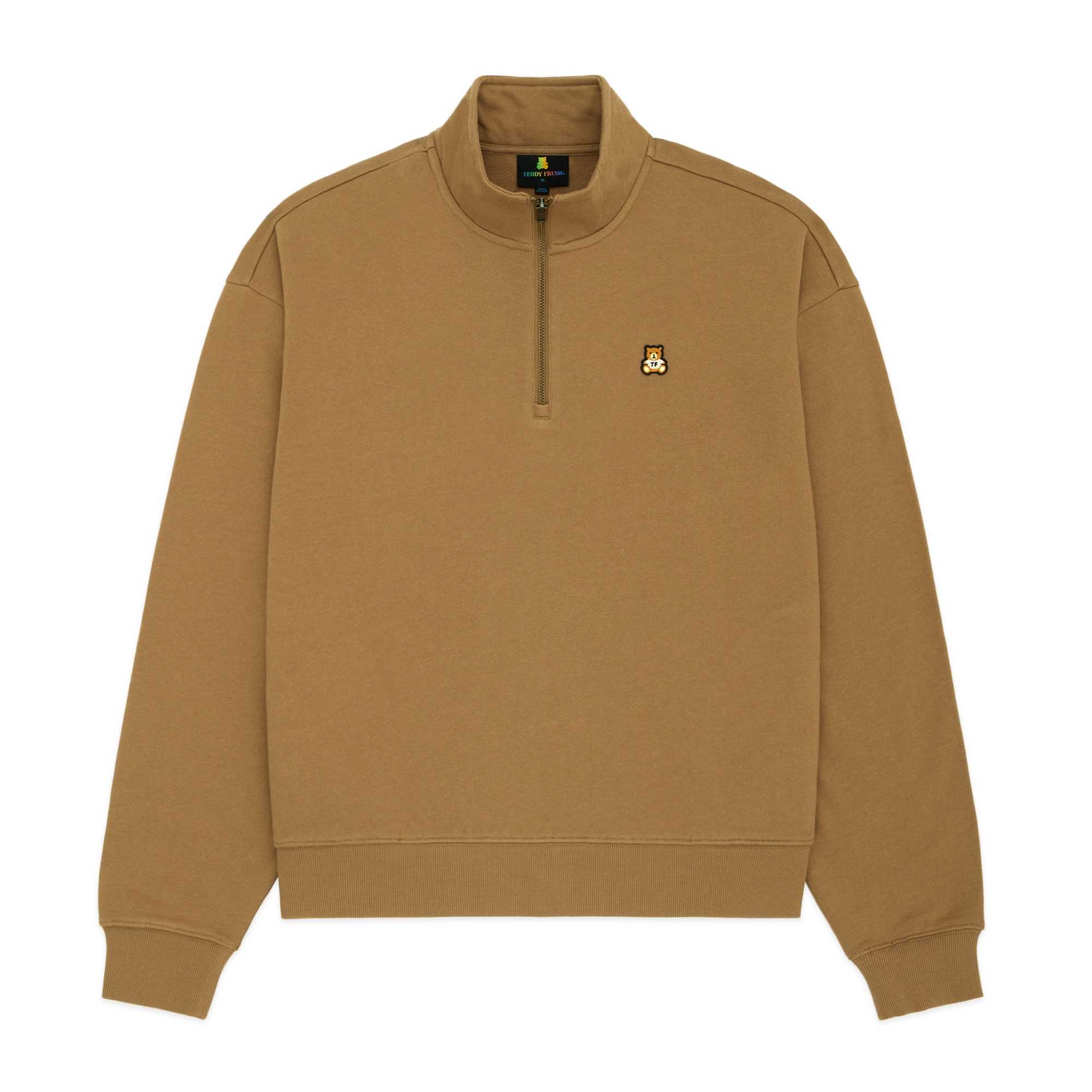 Black Teddy Fresh Classic Funnel Neck Zip Sweatshirt | 0162EGFTK