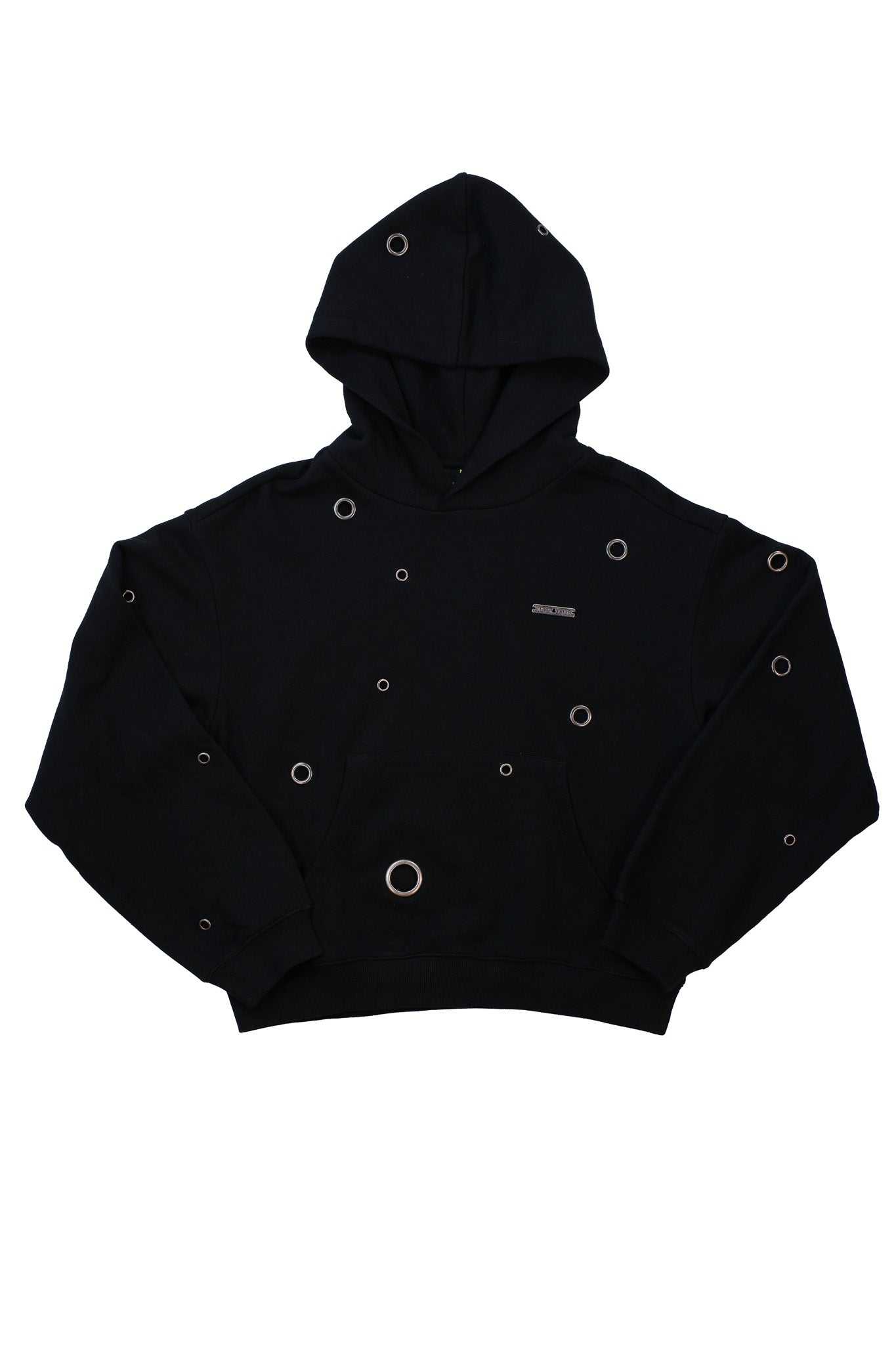 Black Teddy Fresh Eyelet Hoodie | 0542FLXAP