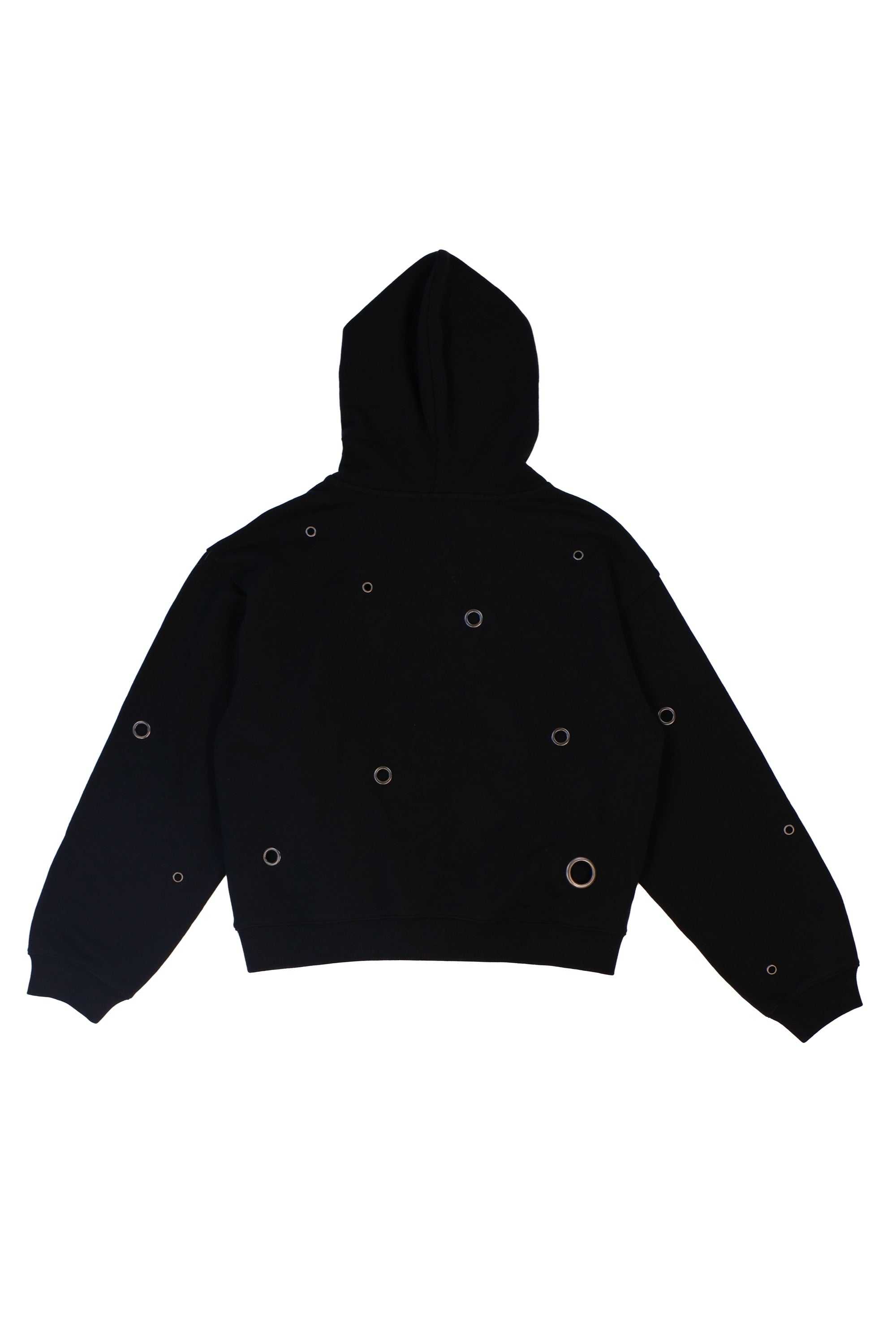 Black Teddy Fresh Eyelet Hoodie | 0542FLXAP