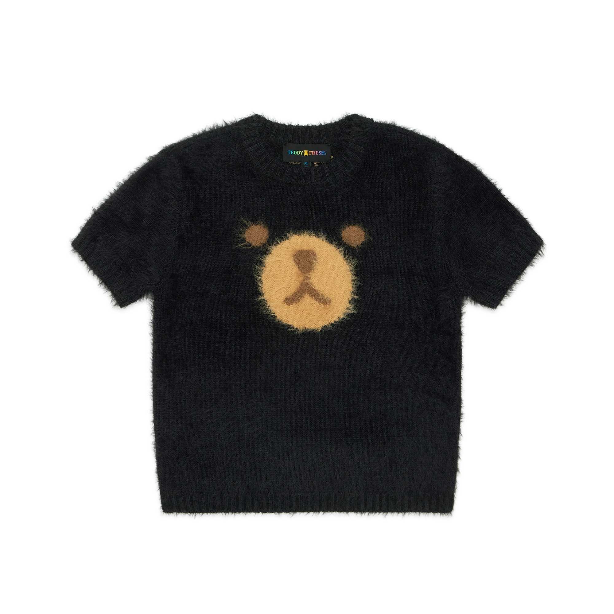 Black Teddy Fresh Fluffy Bear Sweater | 1607PQDIJ