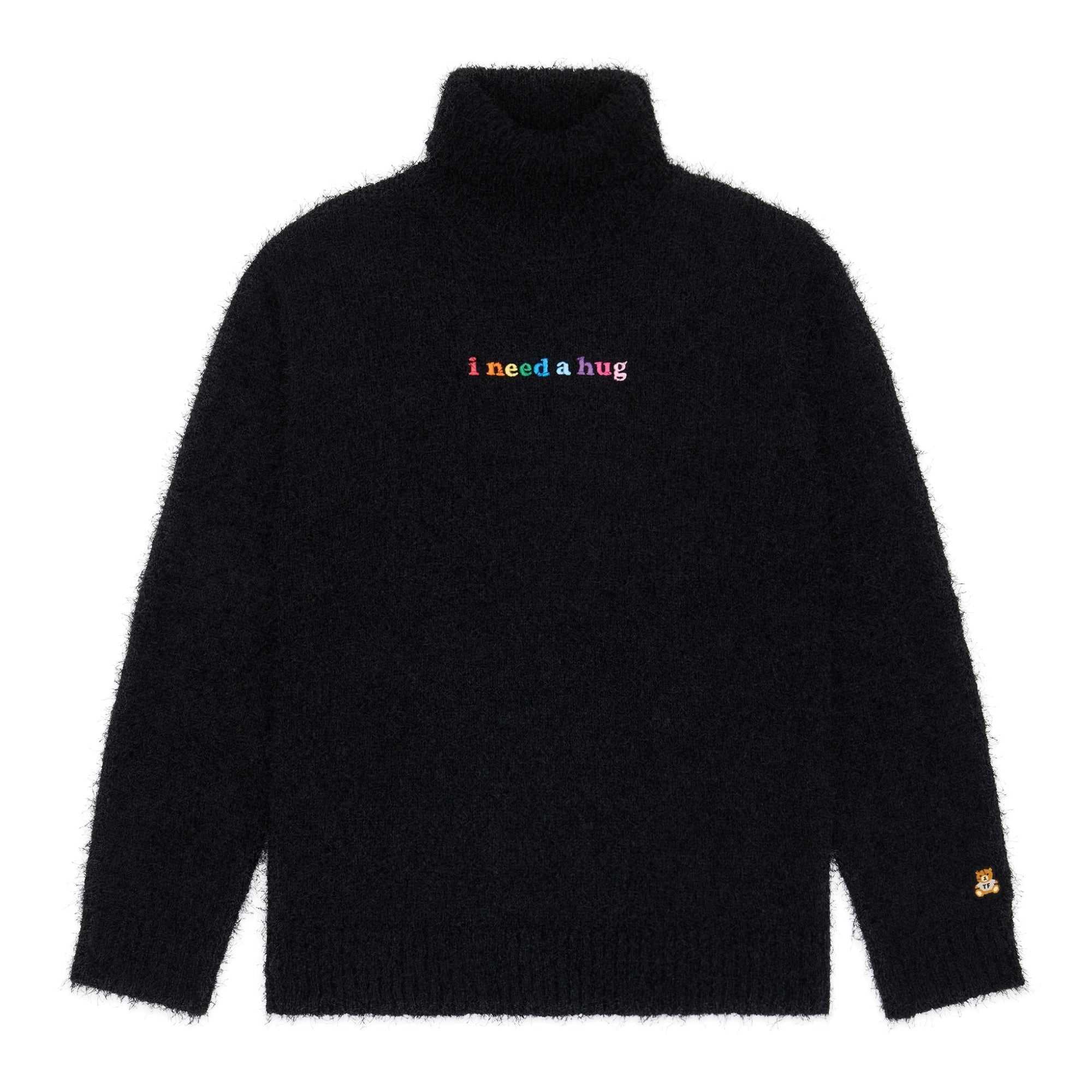 Black Teddy Fresh Fuzzy Oversized Turtleneck | 2417CWRJN