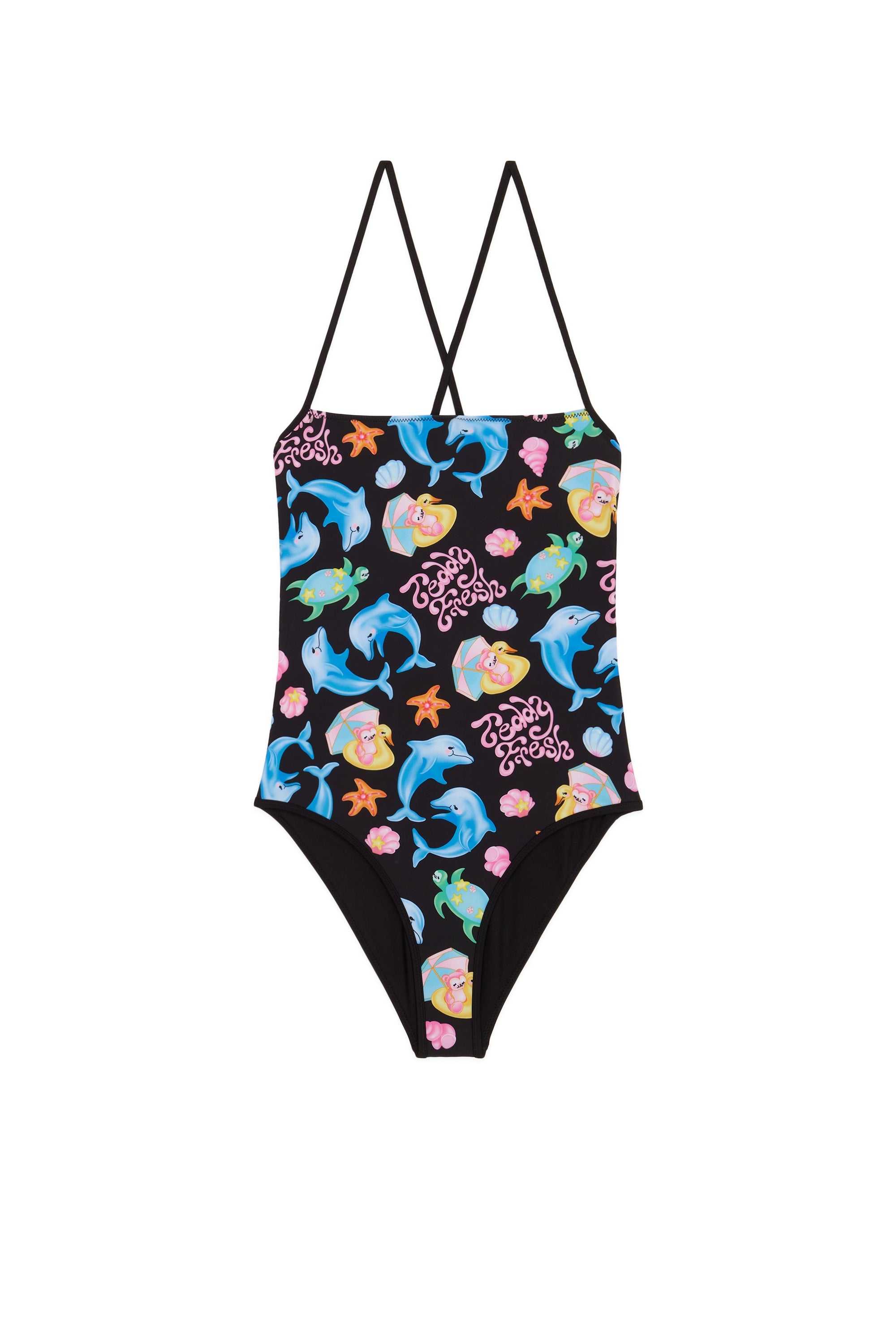 Black Teddy Fresh Holiday One Piece Swimsuit | 0627YEXKH