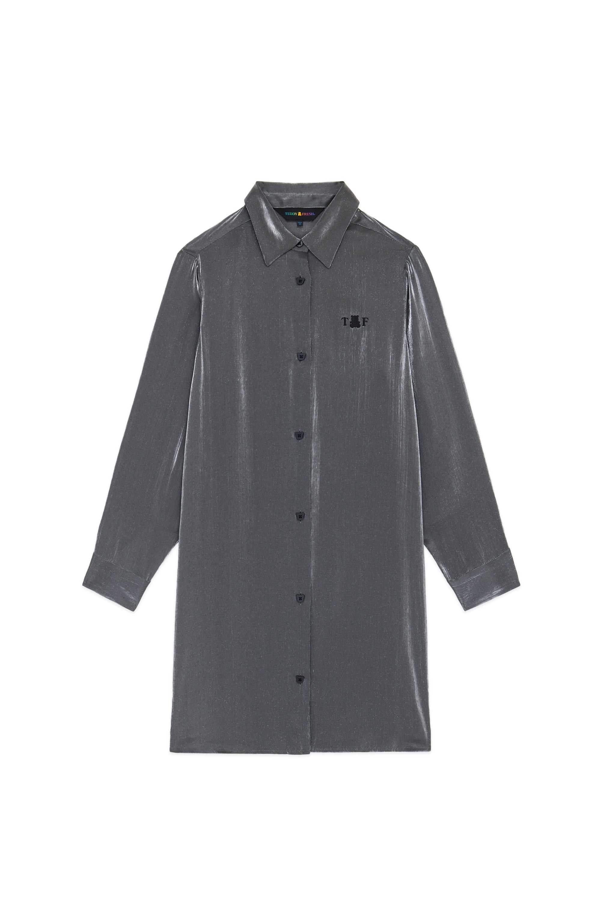 Black Teddy Fresh Iridescent Shirt Dress | 4602DNIEJ