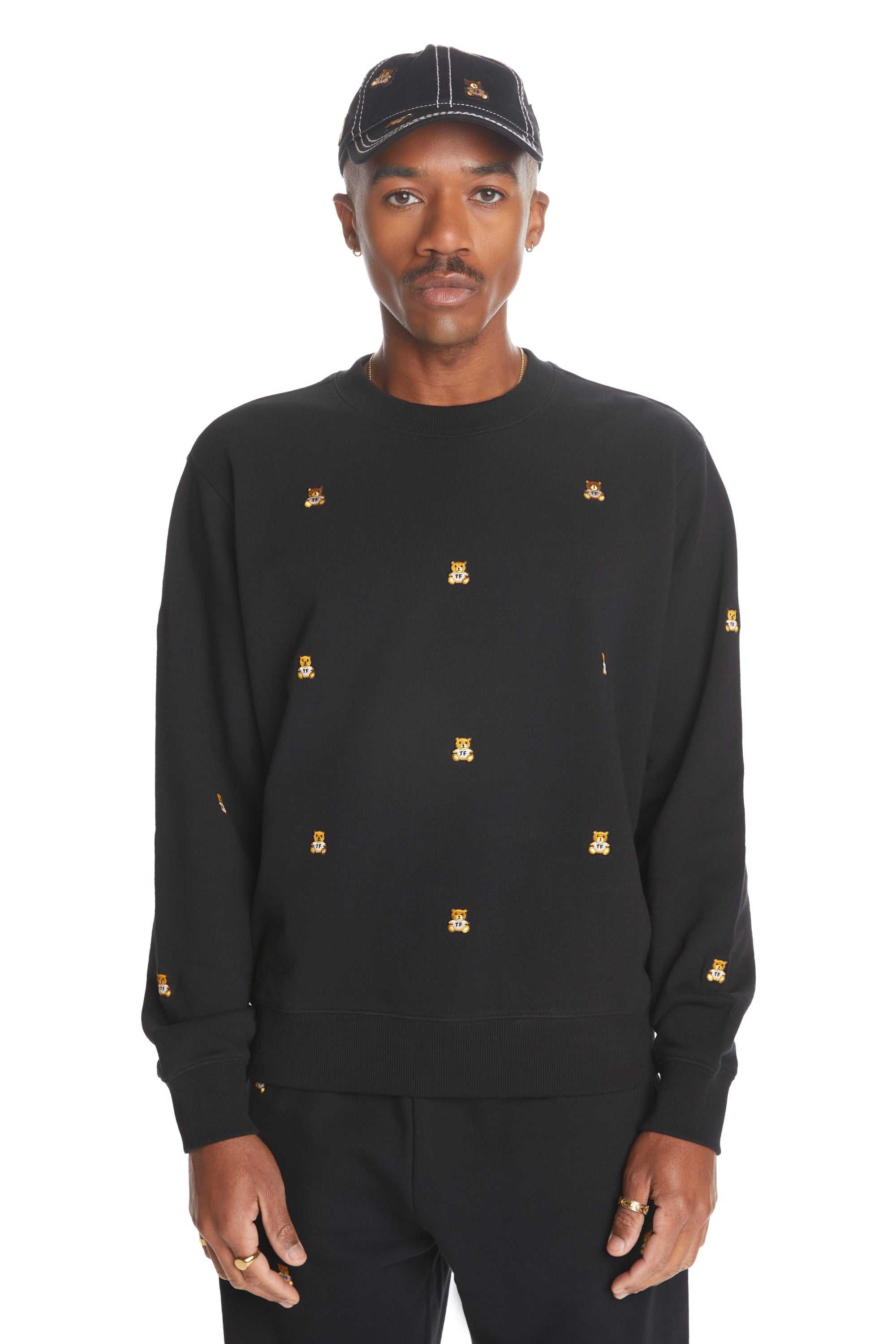 Black Teddy Fresh Many Bears Sweatshirt | 6027IVJLG