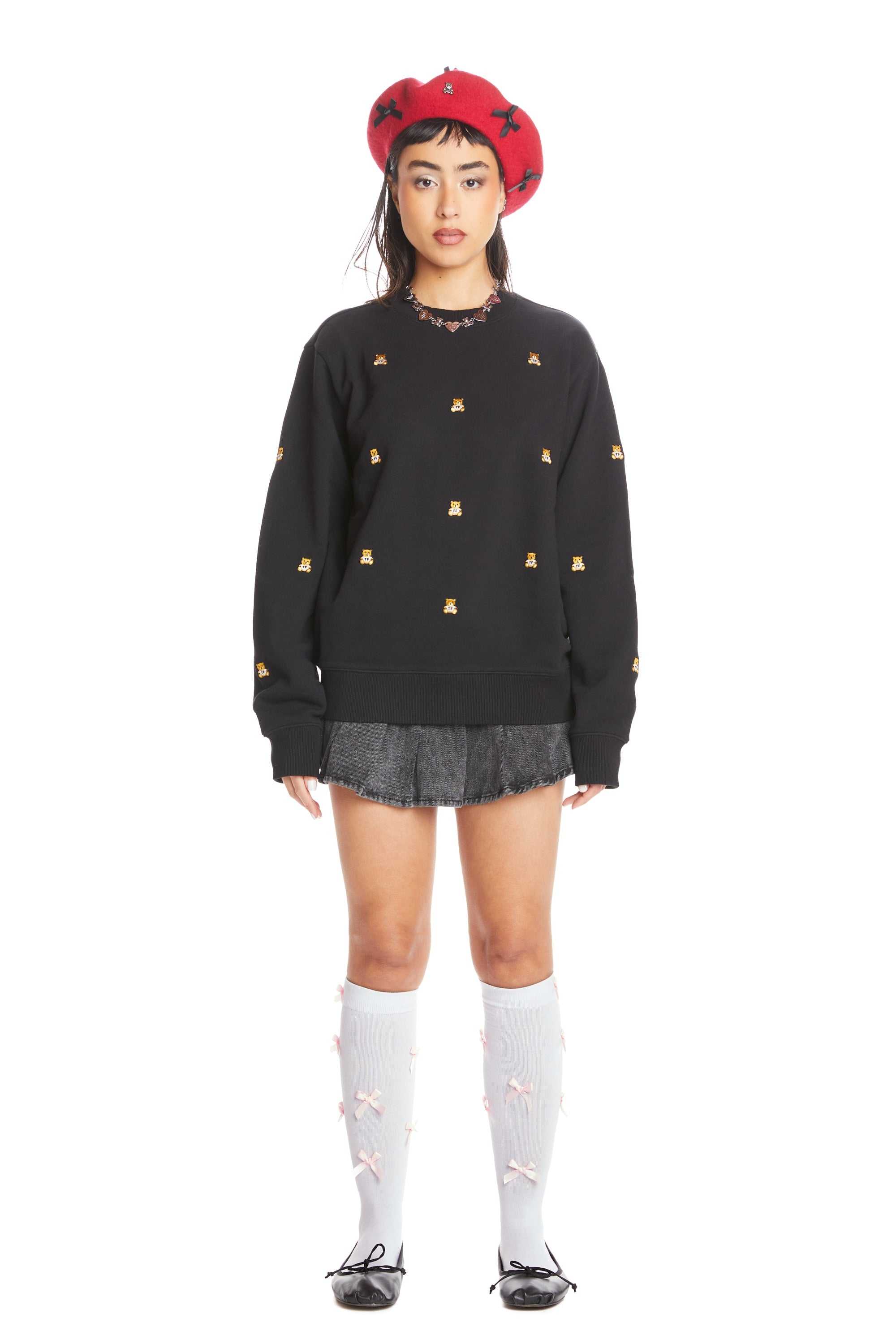 Black Teddy Fresh Many Bears Sweatshirt | 6027IVJLG