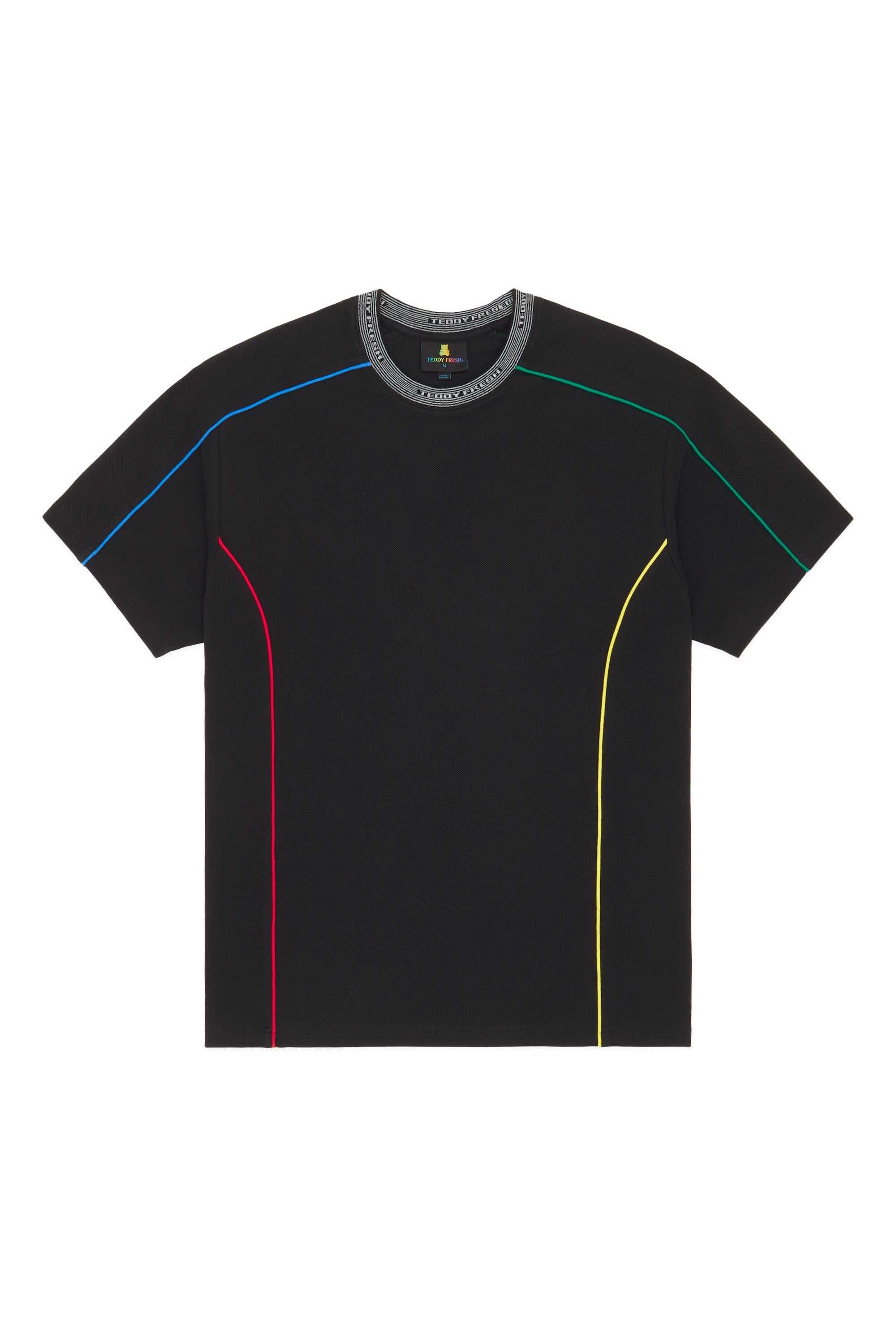 Black Teddy Fresh Pique Piping Tee | 7028UOGKR