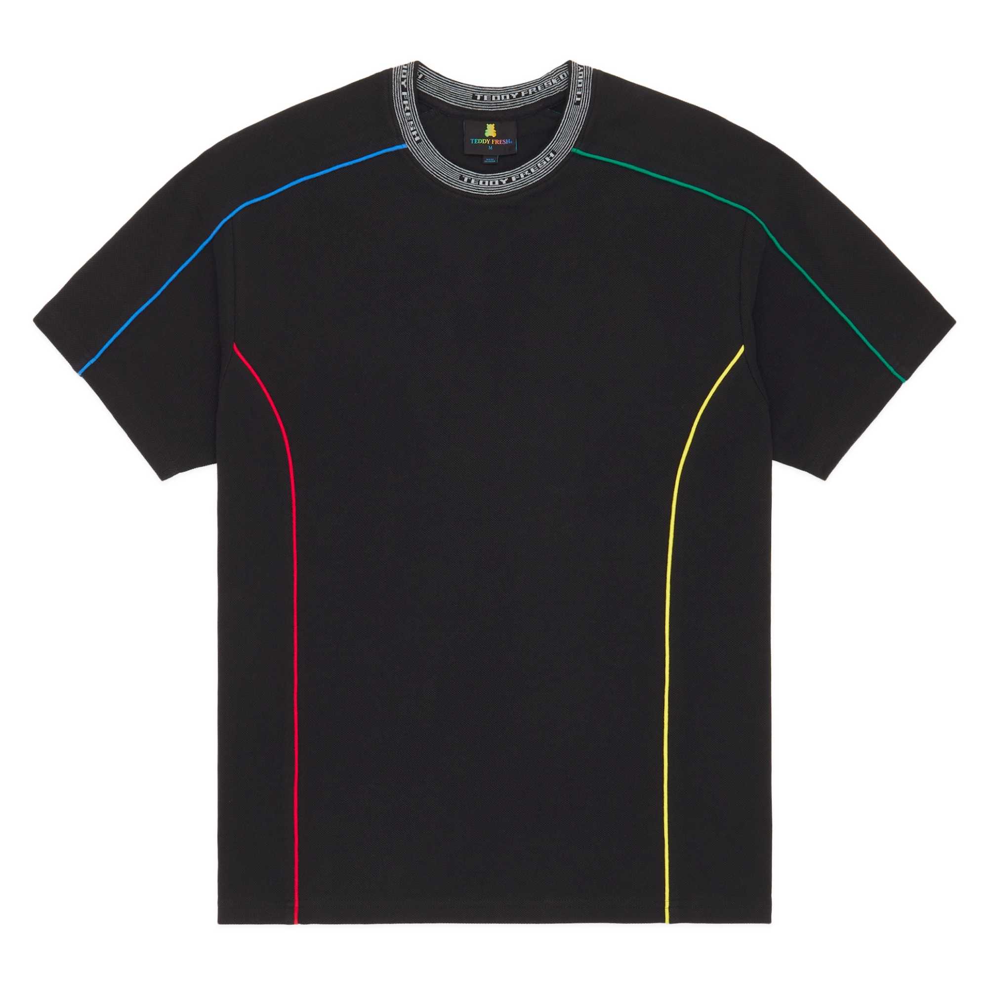 Black Teddy Fresh Pique Piping Tee | 7028UOGKR