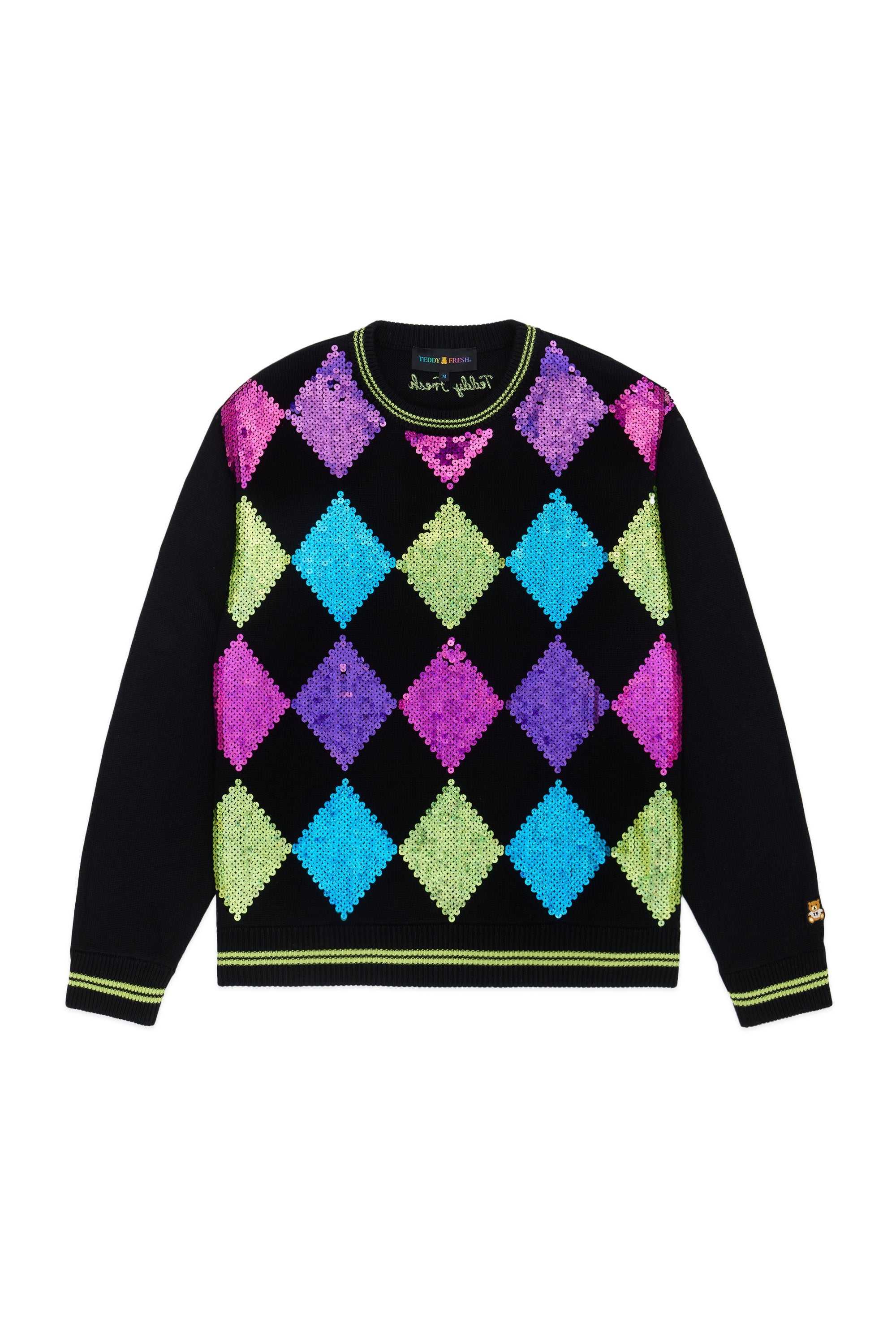 Black Teddy Fresh Sequin Sweater | 3529ODLFH