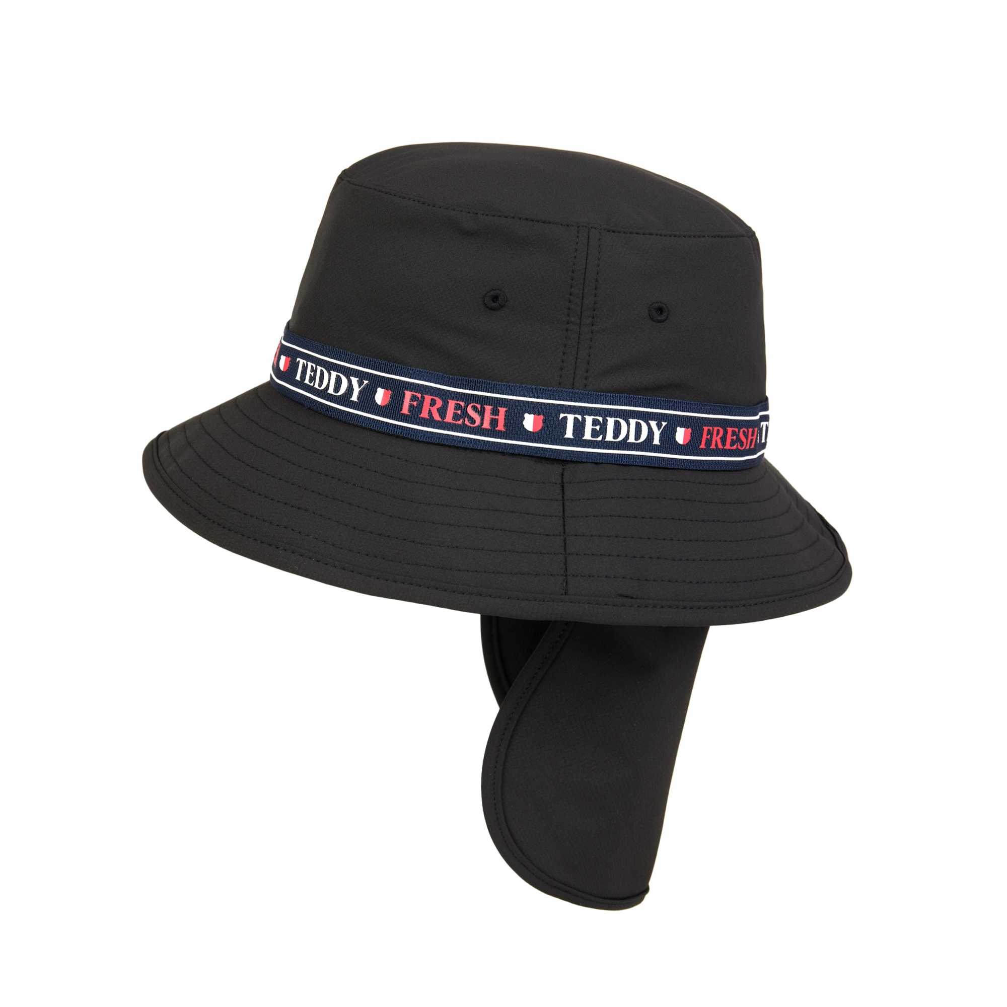 Black Teddy Fresh Shade Nylon Bucket Hat | 4158MDOFS