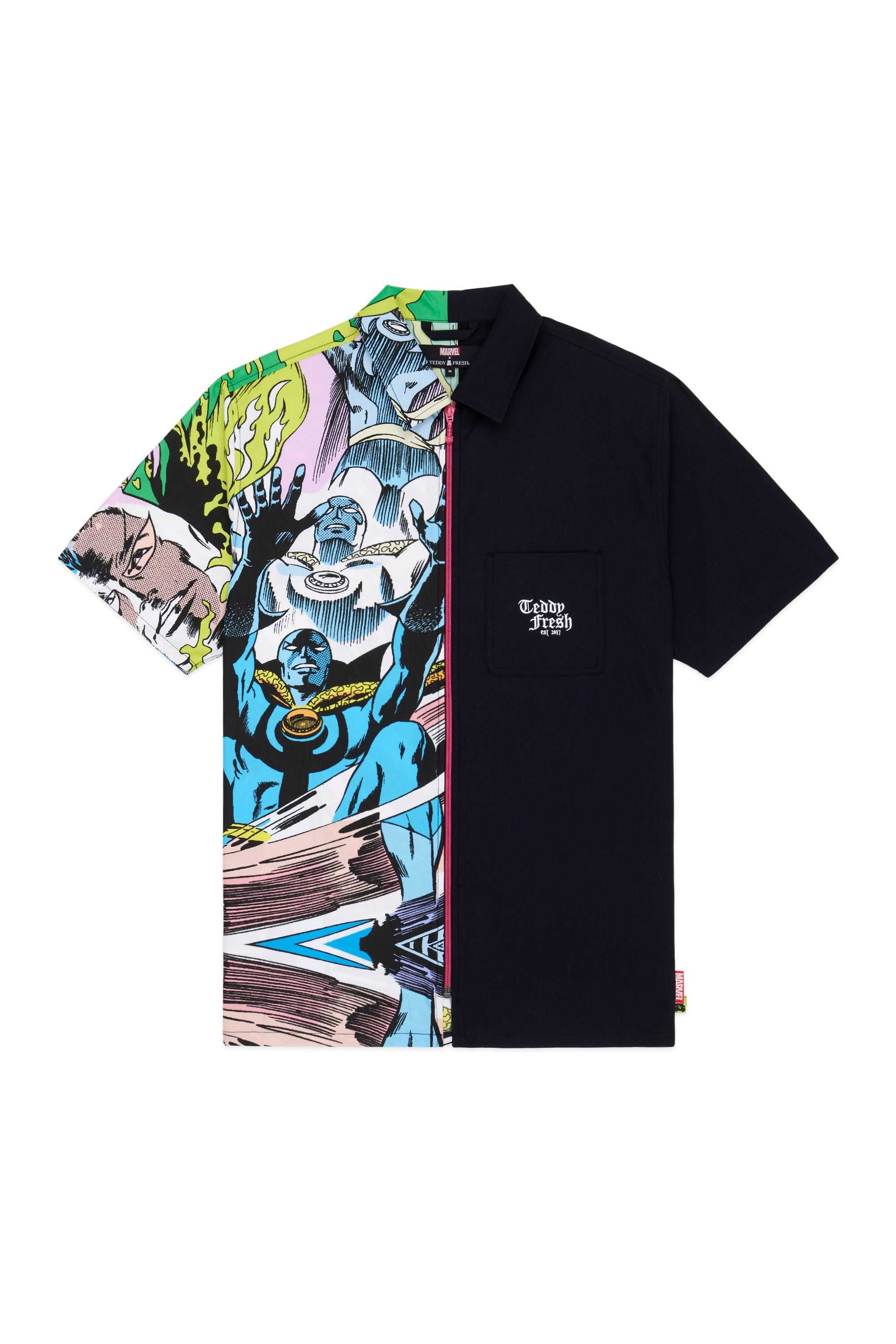 Black Teddy Fresh TF x Marvel Dr. Strange Zip Shirt | 5648DHRUG