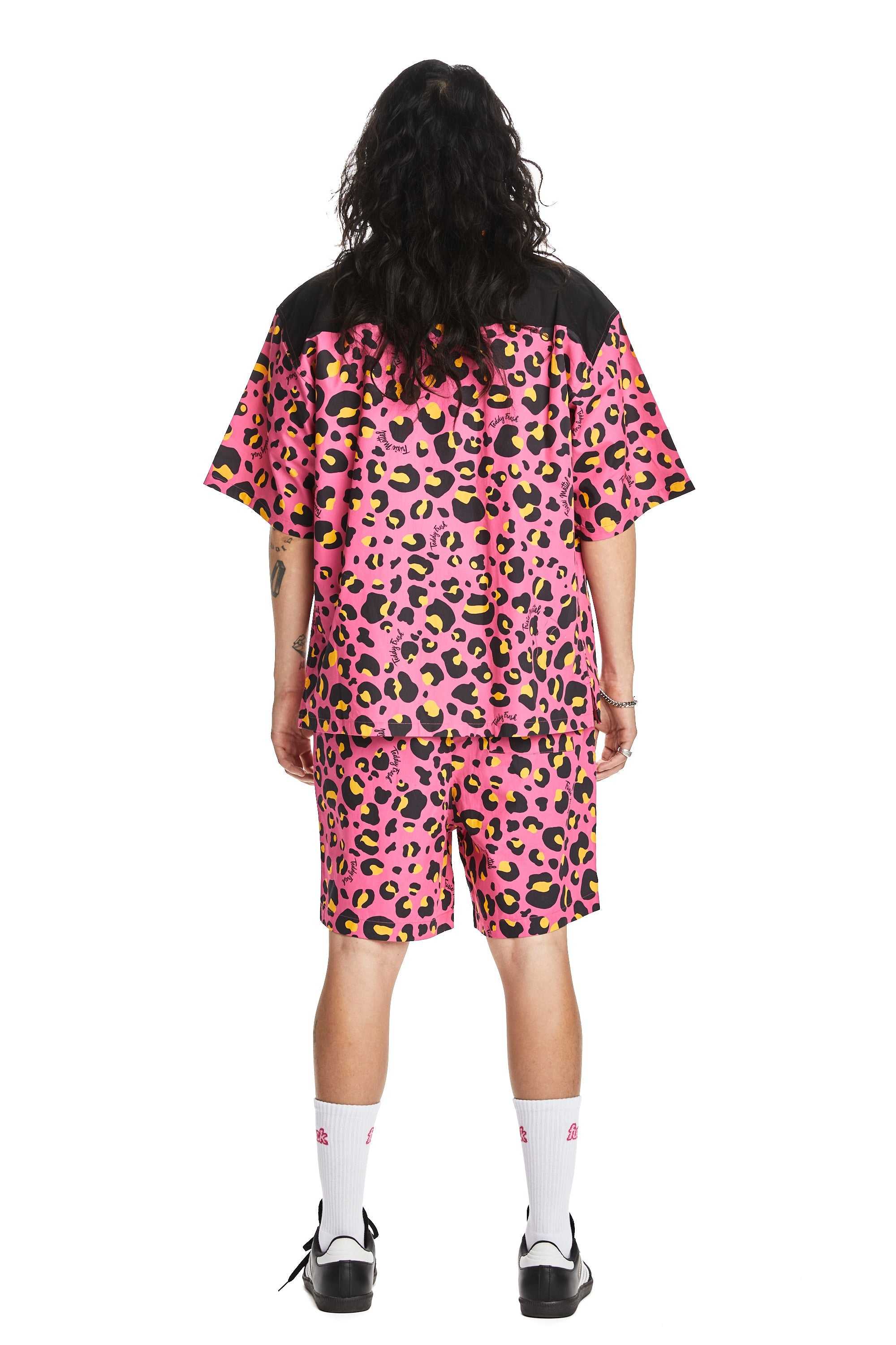 Black Teddy Fresh TF x Trixie Leopard Bowling Shirt | 3549BLVUA