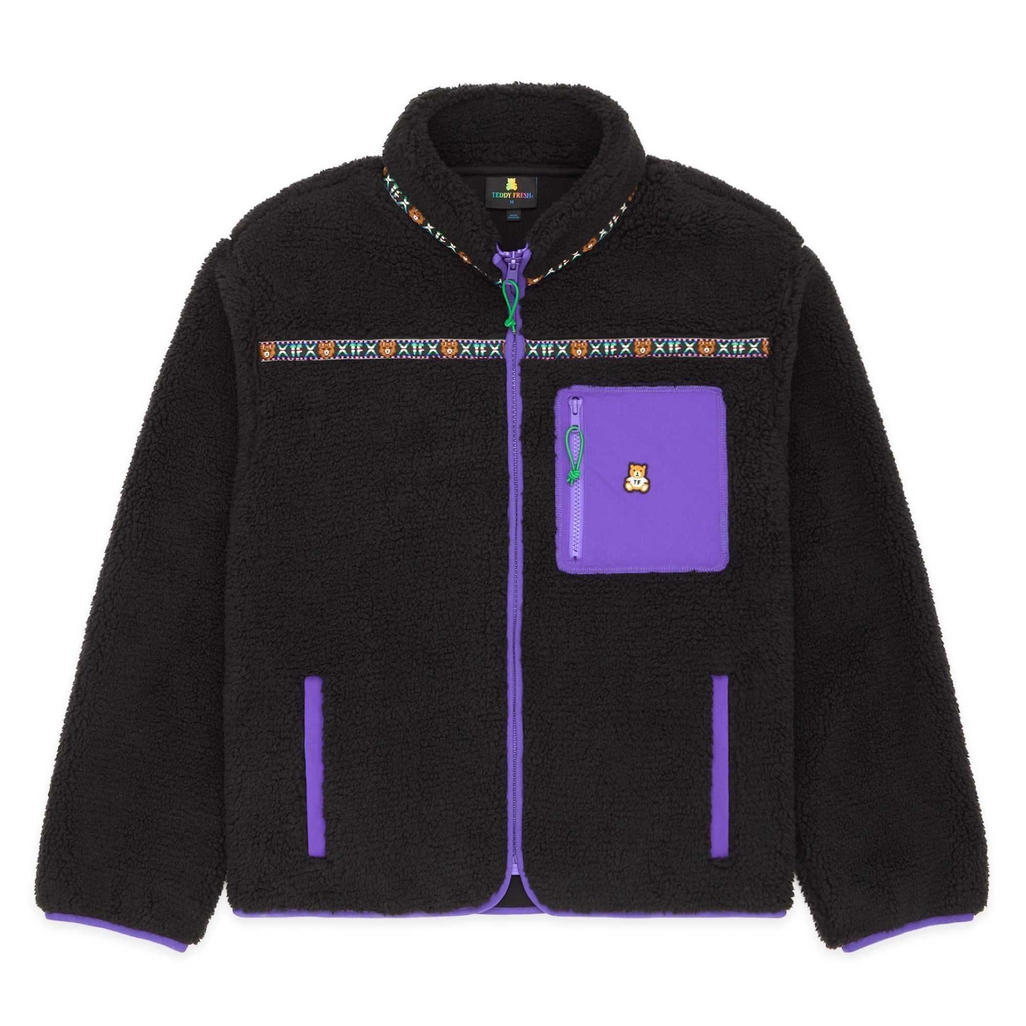 Black Teddy Fresh Techy Sherpa Jacket | 7409DGIPQ