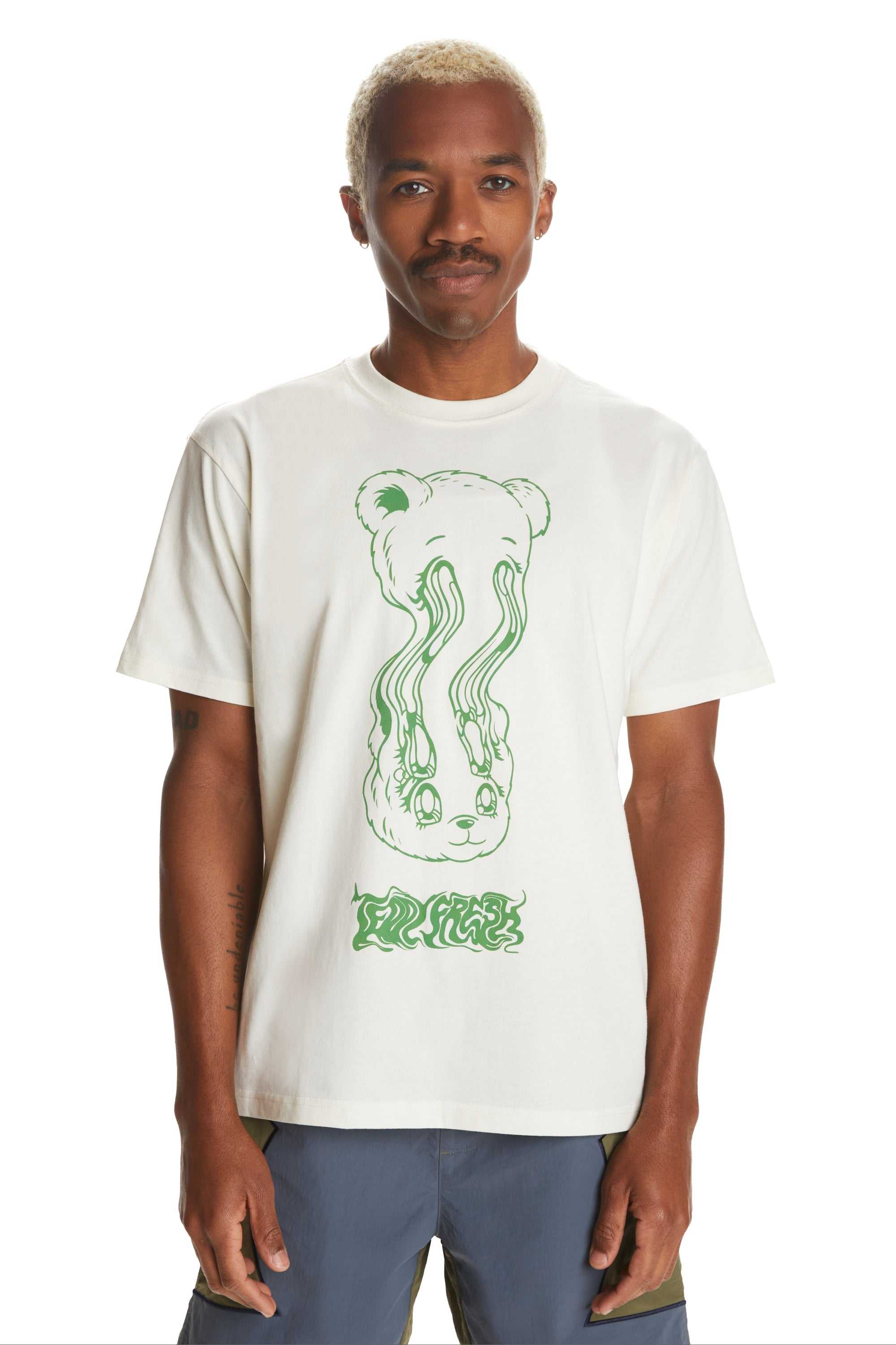 Black Teddy Fresh Trippy Bear Tee | 2856WZLPR