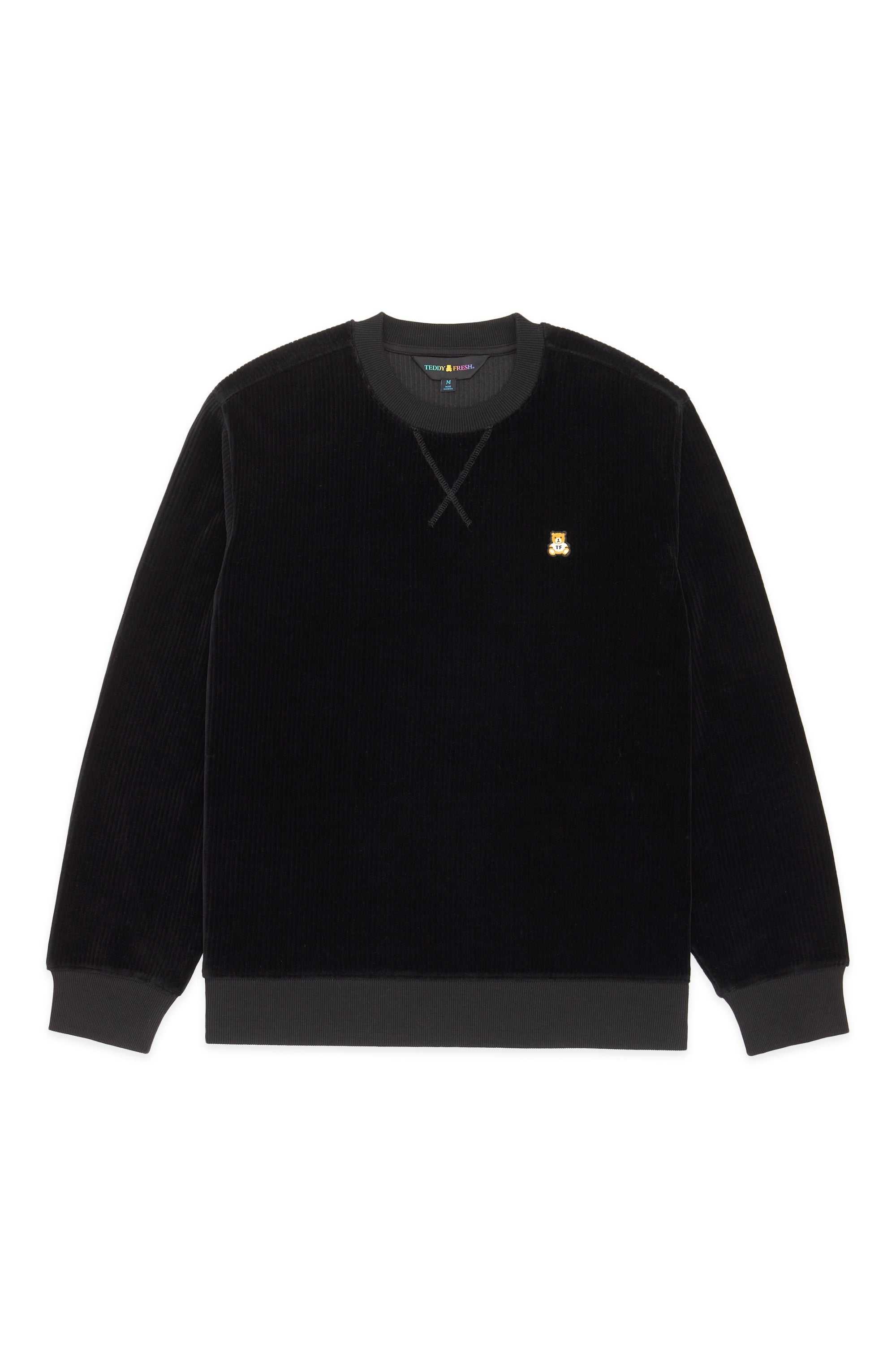 Black Teddy Fresh Velour Rib Crewneck | 1490AKCGX