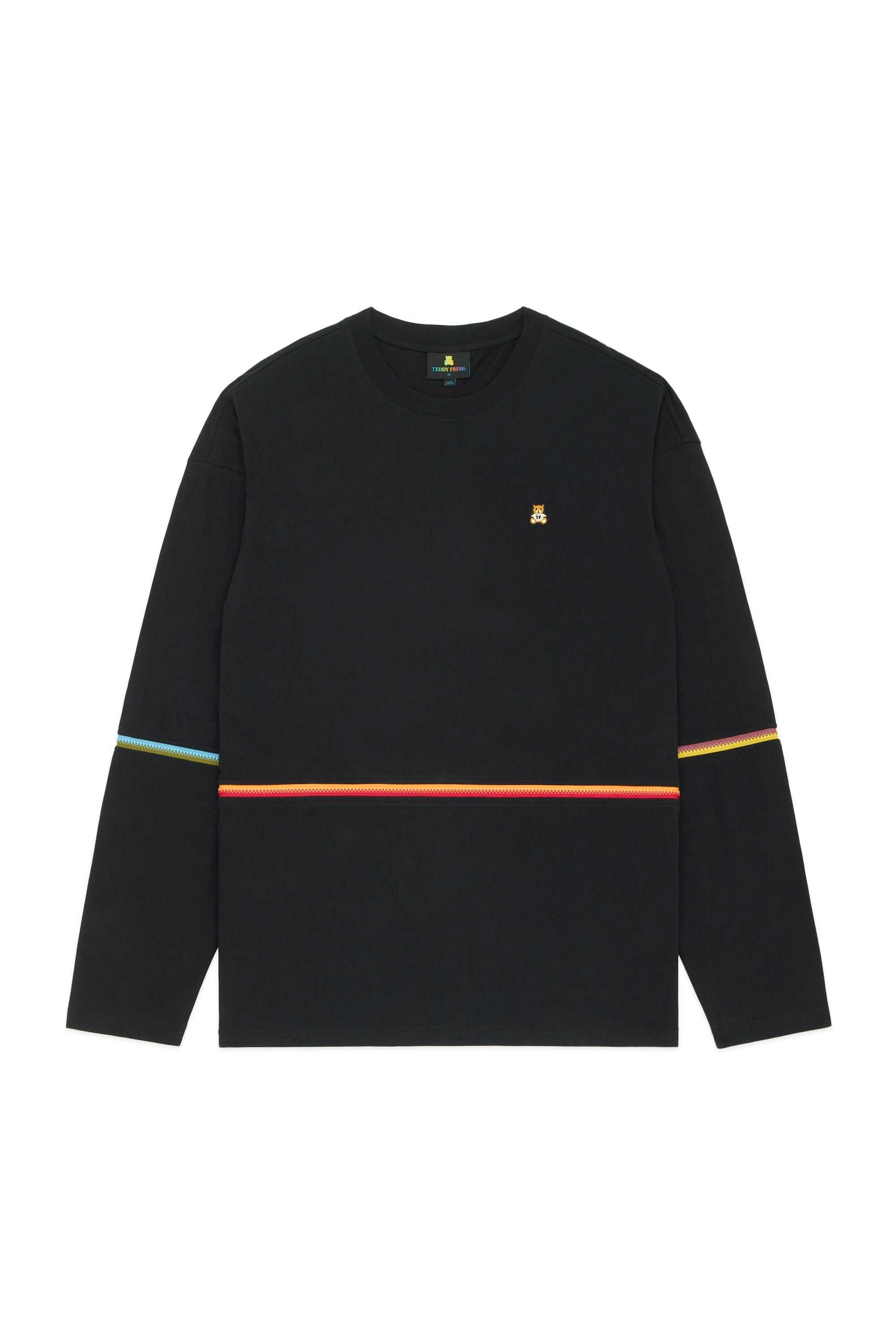 Black Teddy Fresh Zip Off Tee | 9584CBXEW