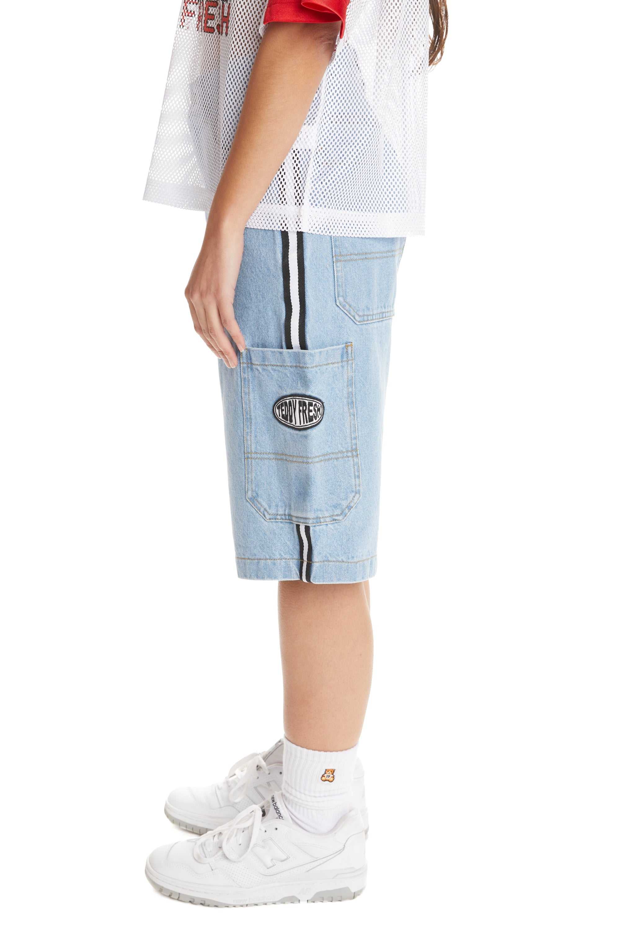 Blue Denim Teddy Fresh 90s Baggy Denim Shorts | 4390KQWOF