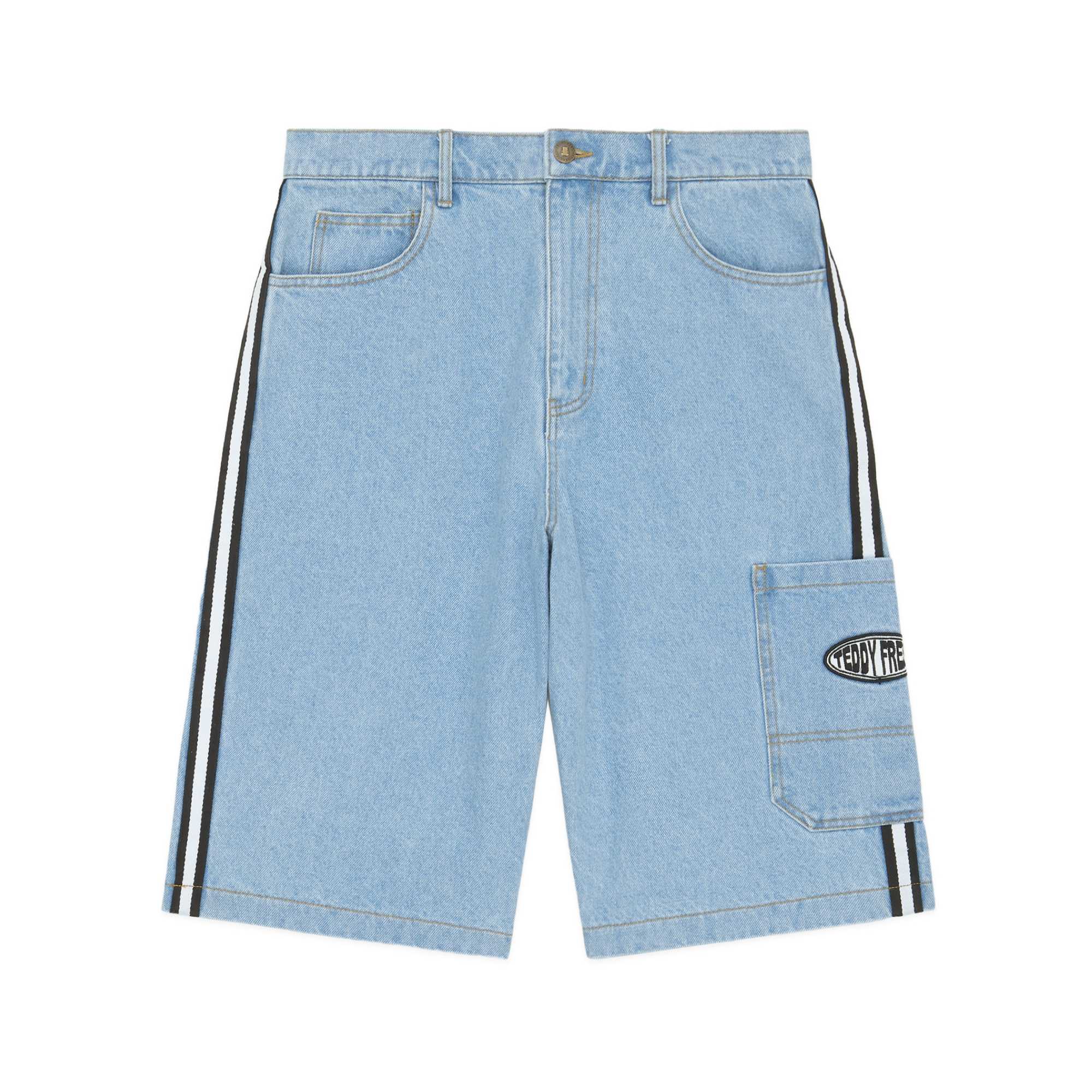 Blue Denim Teddy Fresh 90s Baggy Denim Shorts | 4390KQWOF