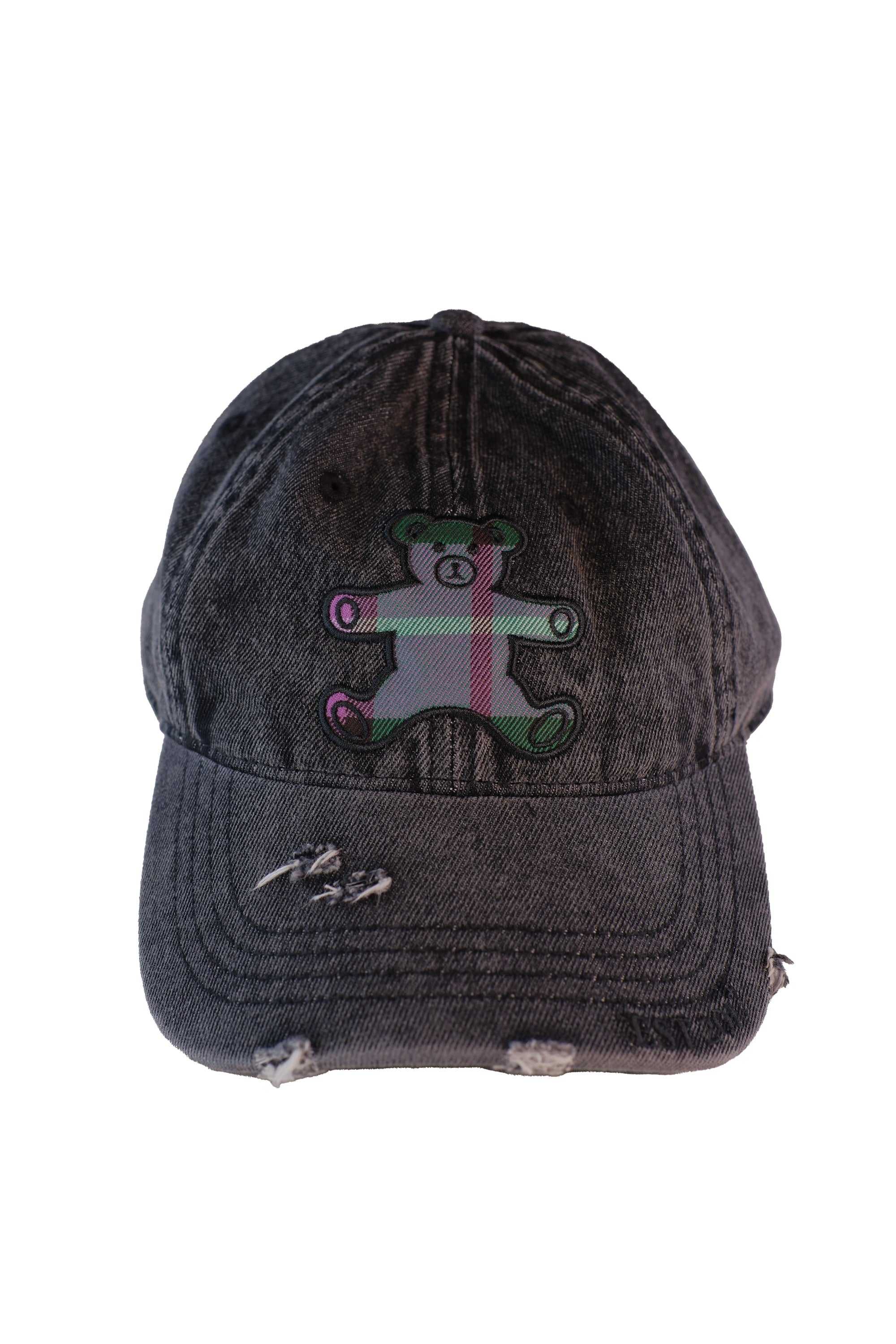 Blue Denim Teddy Fresh Patchwork Bear Dad Hat | 3625UKEFP