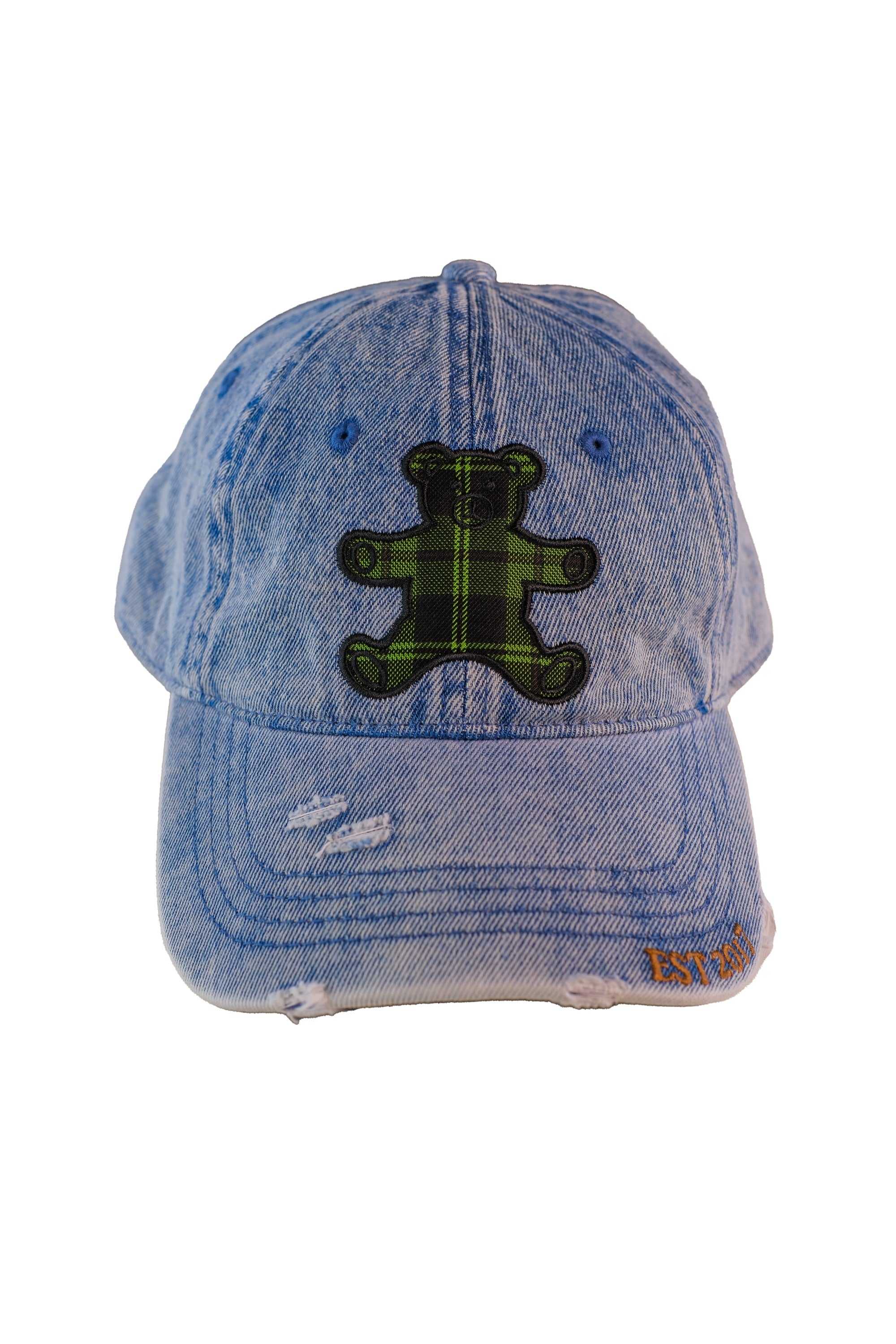 Blue Denim Teddy Fresh Patchwork Bear Dad Hat | 3625UKEFP