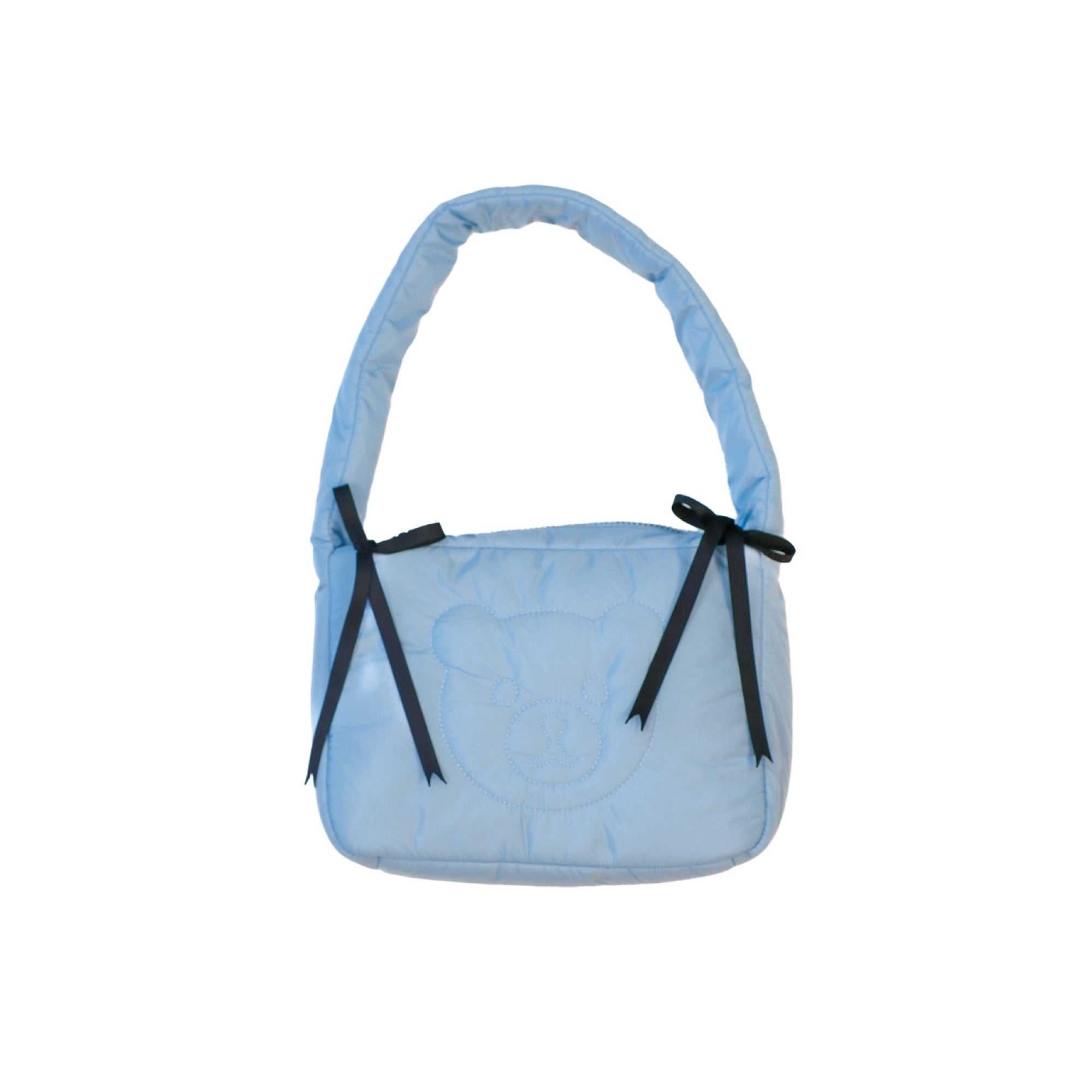 Blue Teddy Fresh Bear Puff Bows Bag | 1408IOPNF