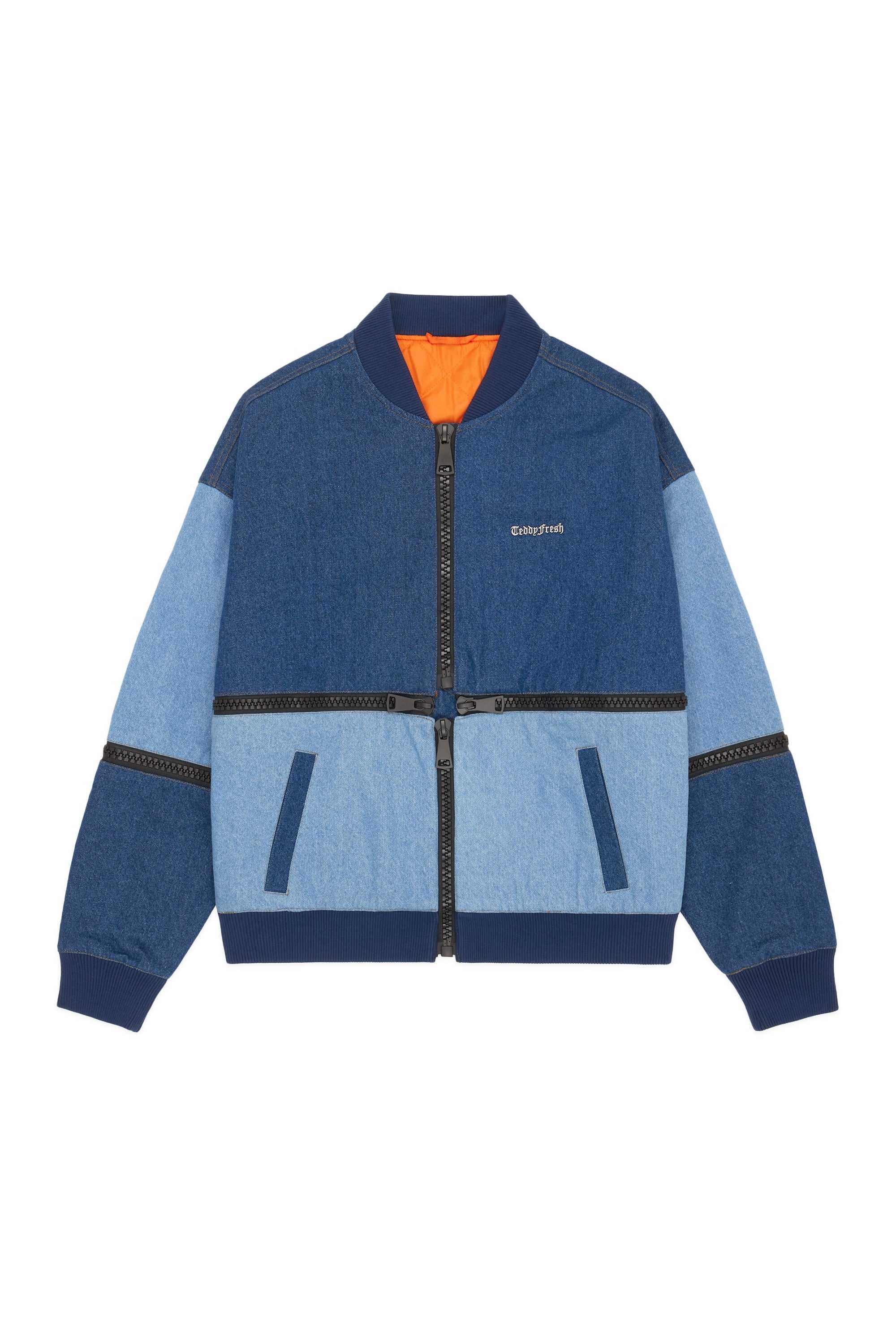 Blue Teddy Fresh Reversible Zip Off Denim Jacket | 6824VUBFD