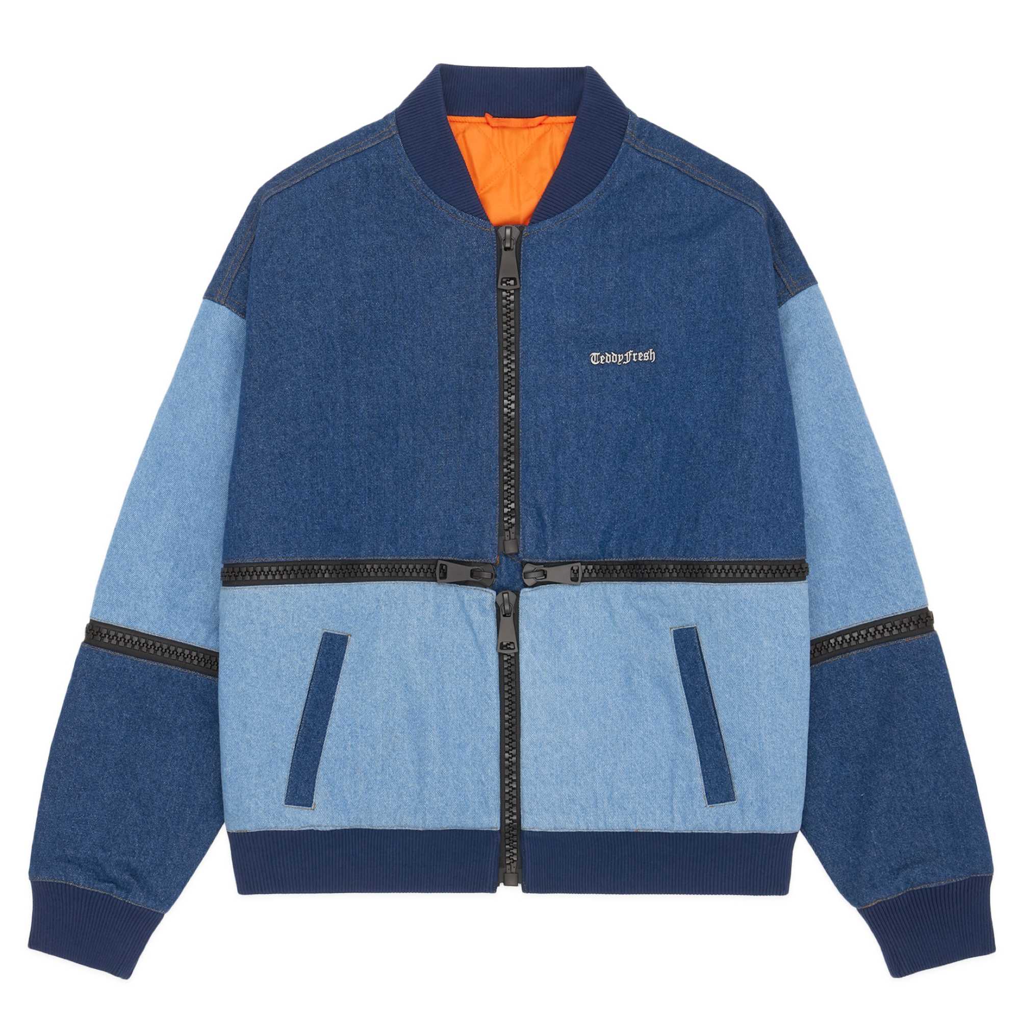 Blue Teddy Fresh Reversible Zip Off Denim Jacket | 6824VUBFD