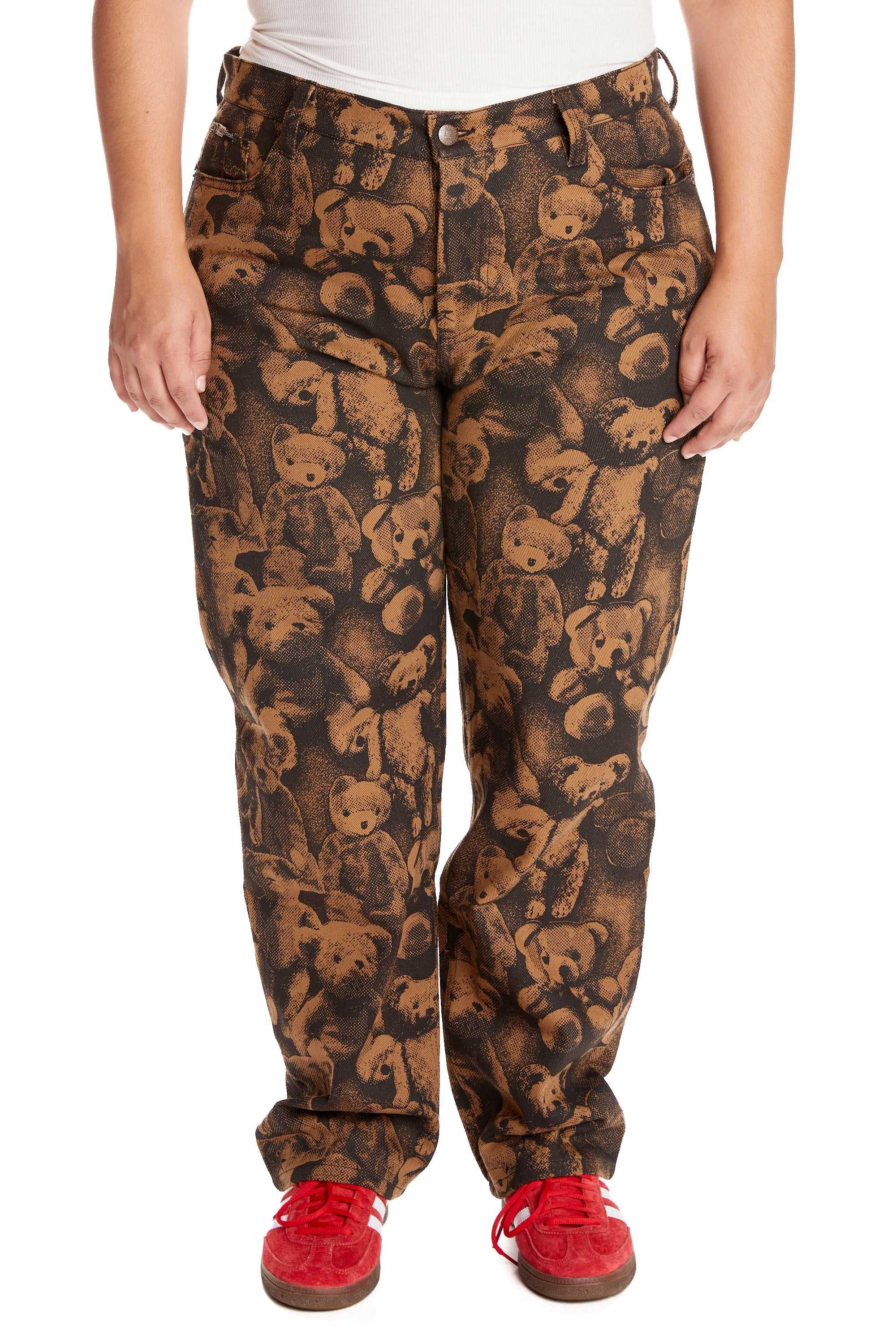 Brown Teddy Fresh Bear Print Jeans | 1836LCIOB